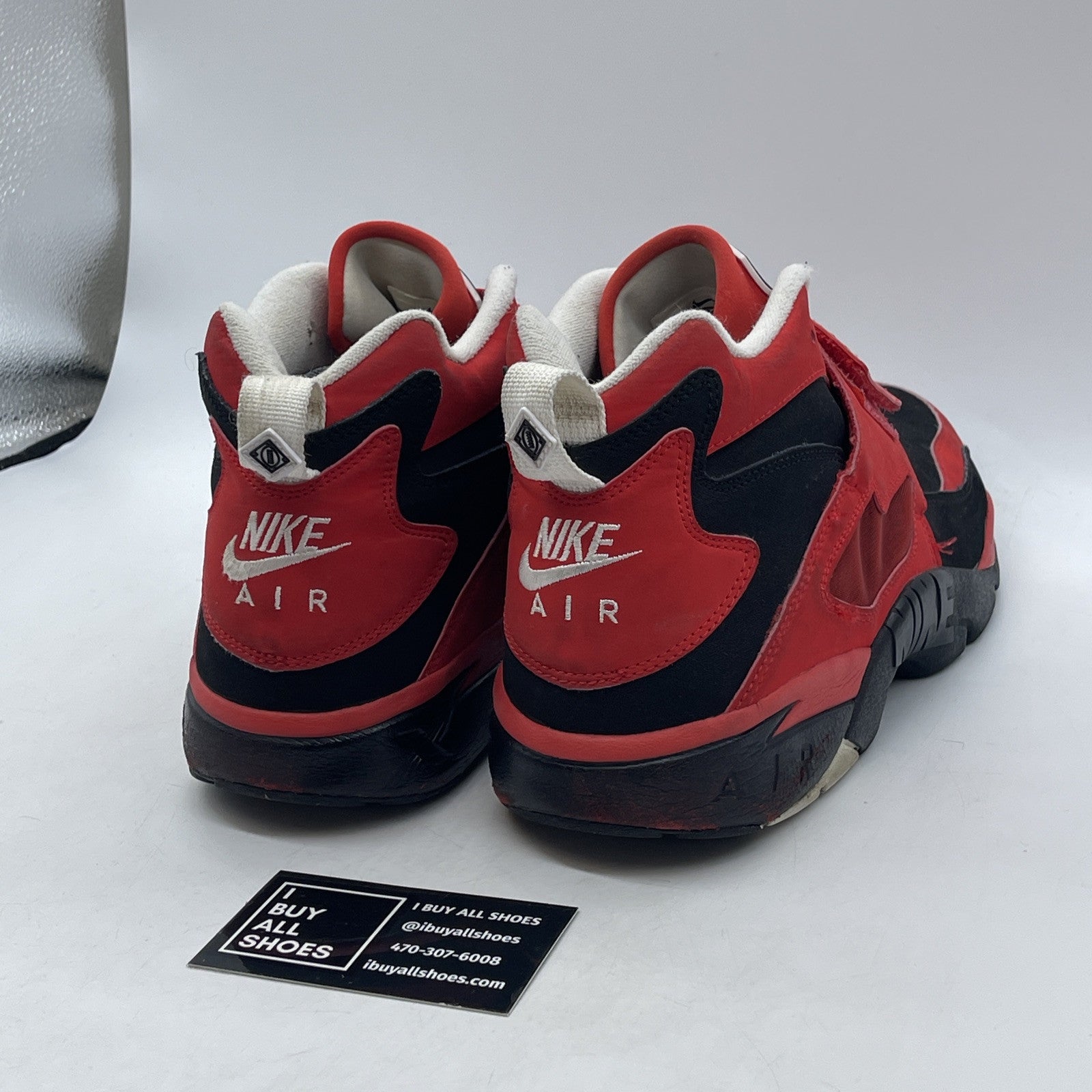 Size 10.5 - Nike Air Diamond Turf Challenge Red Black Suede (309434-007)