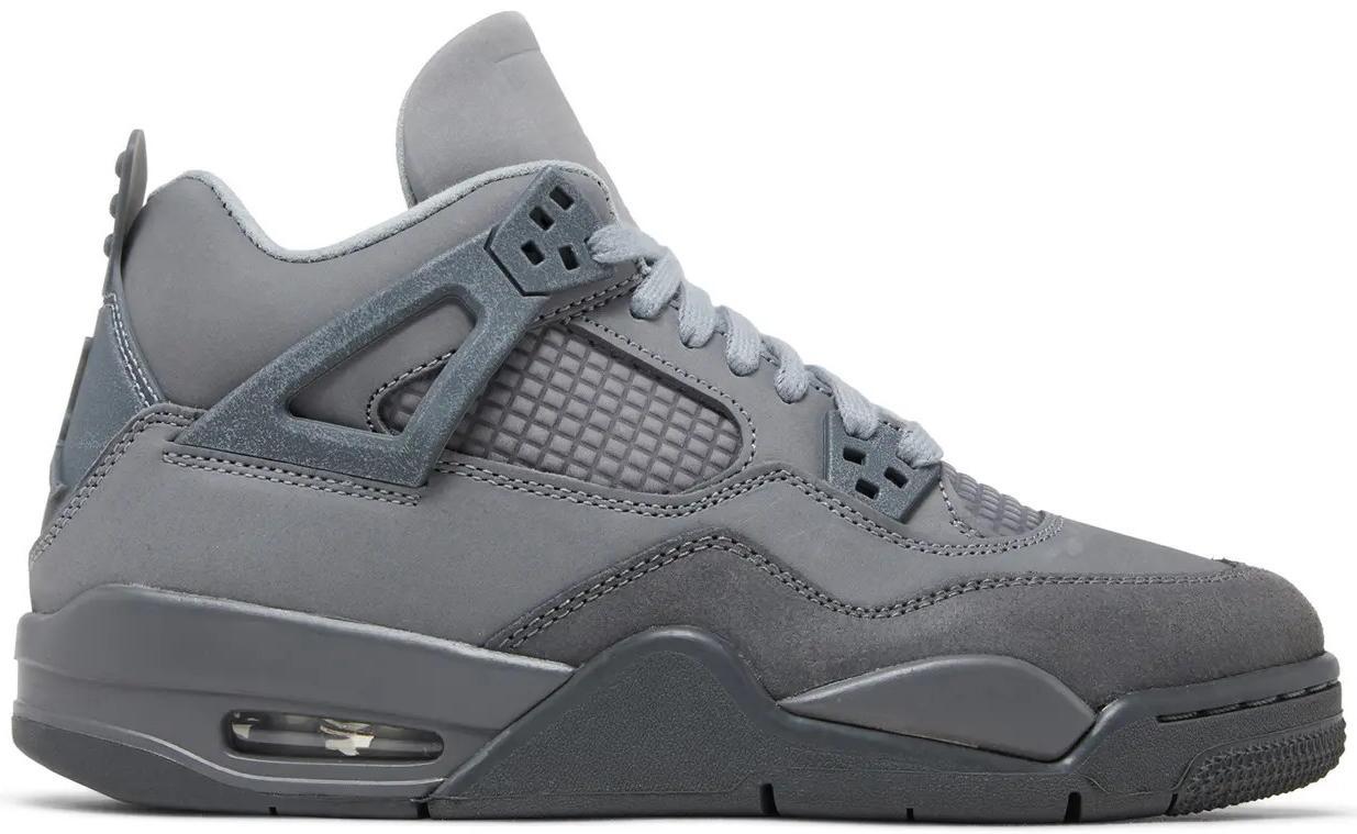 Size 10.5 - Air Jordan 4 Retro SE Wet Cement Grey Suede (FQ7928-001)