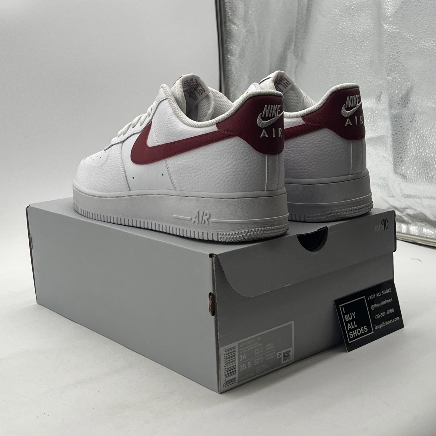 Size 14 - Nike Air Force 1 Low White Team Red (CZ0326-100)