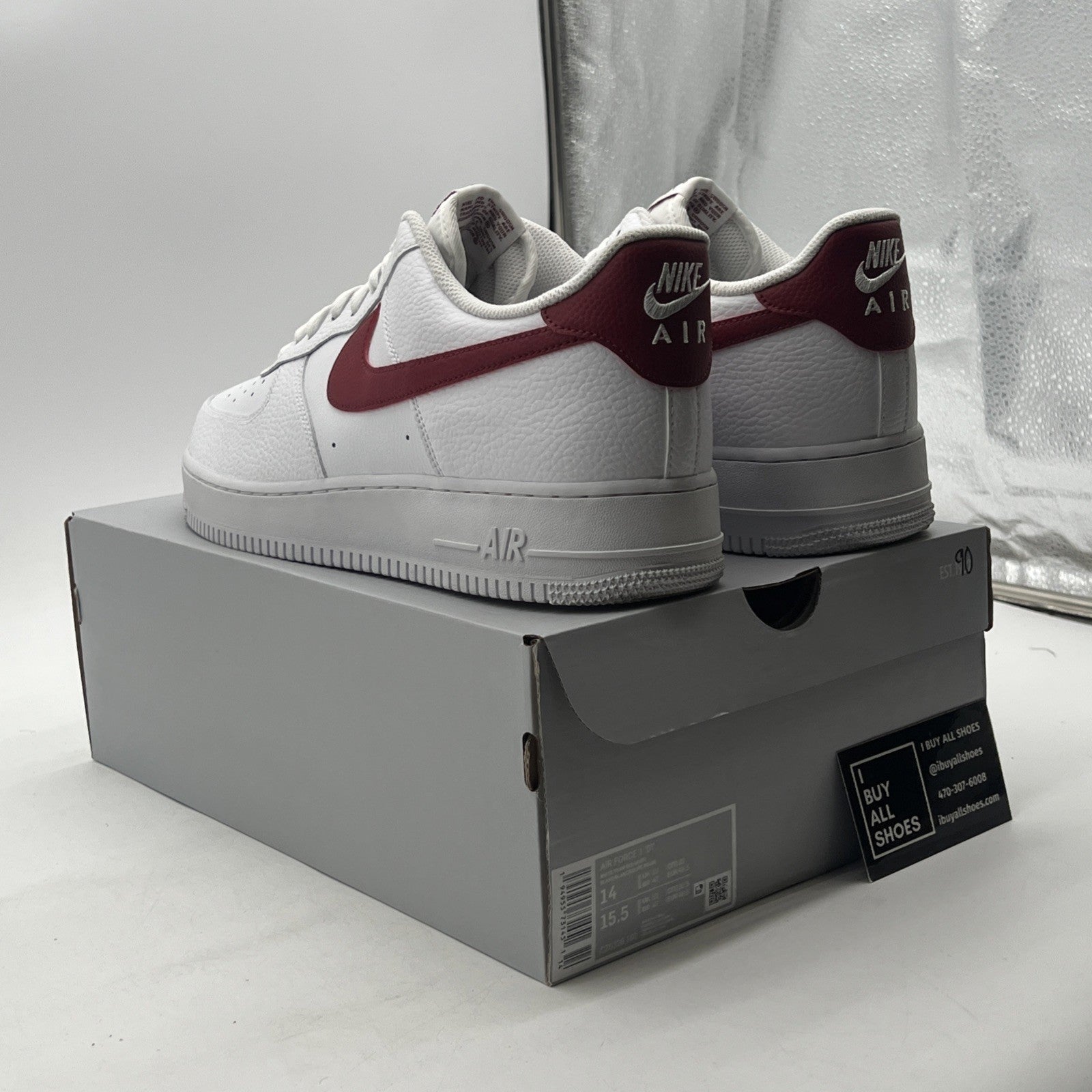 Size 14 - Nike Air Force 1 Low White Team Red (CZ0326-100)