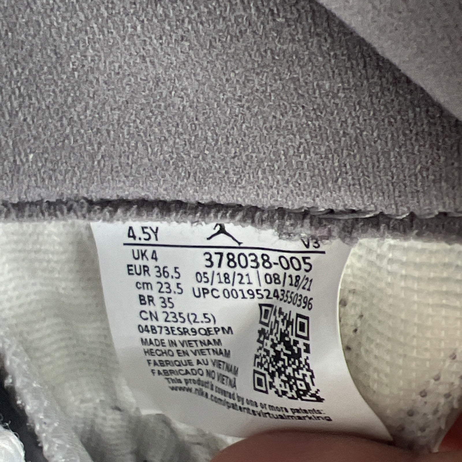 Size 4.5 - Air Jordan 11 Retro High Cool Grey (378038-005)