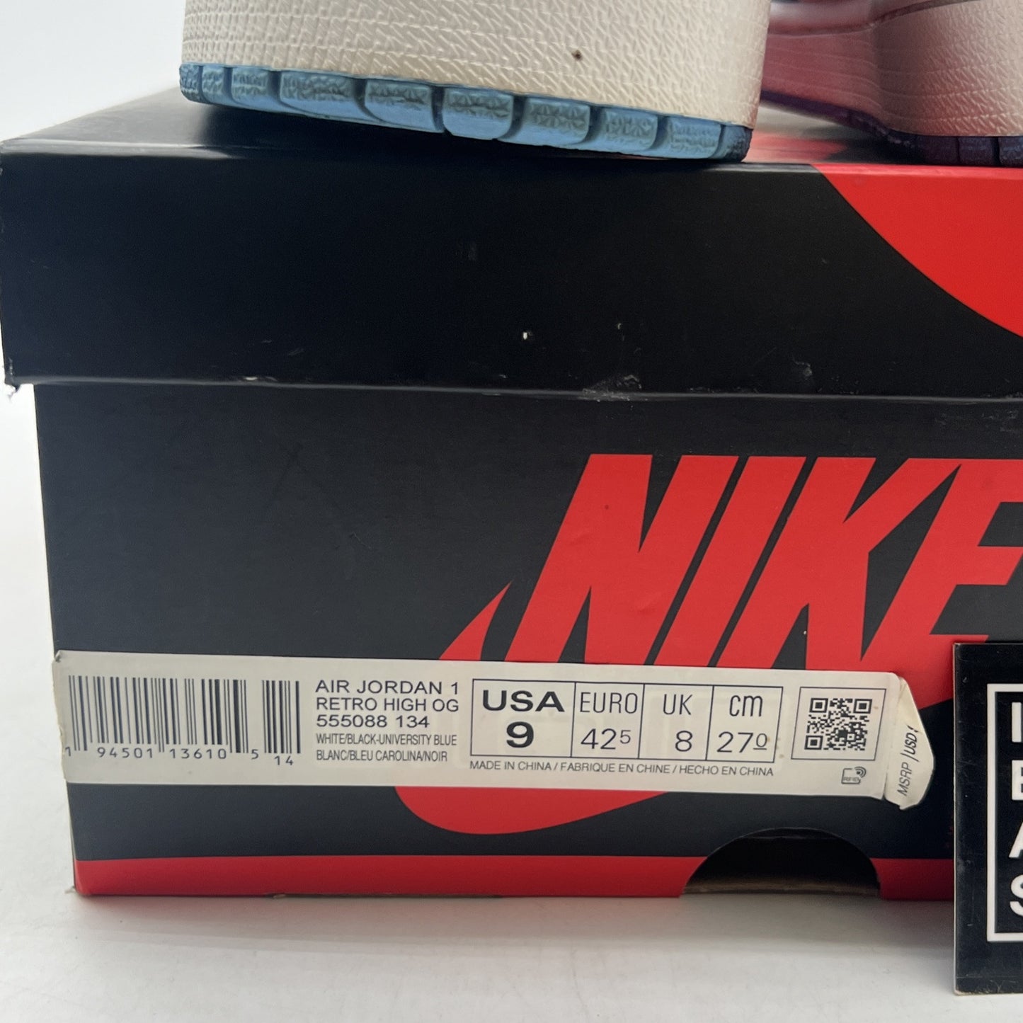 Size 9 - Air Jordan 1 Retro OG High University Blue (555088-134)