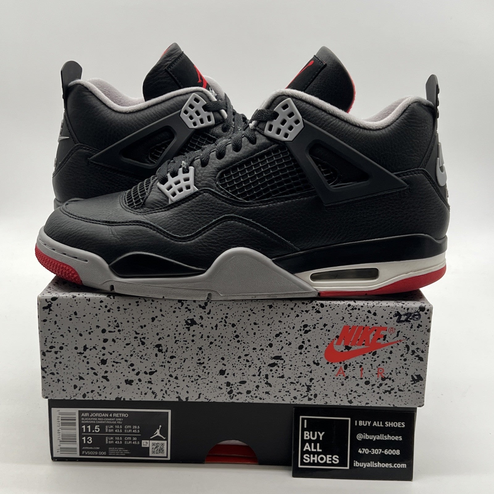 Size 11.5 - Air Jordan 4 Retro OG Mid Bred 2019 (FV5029-006)