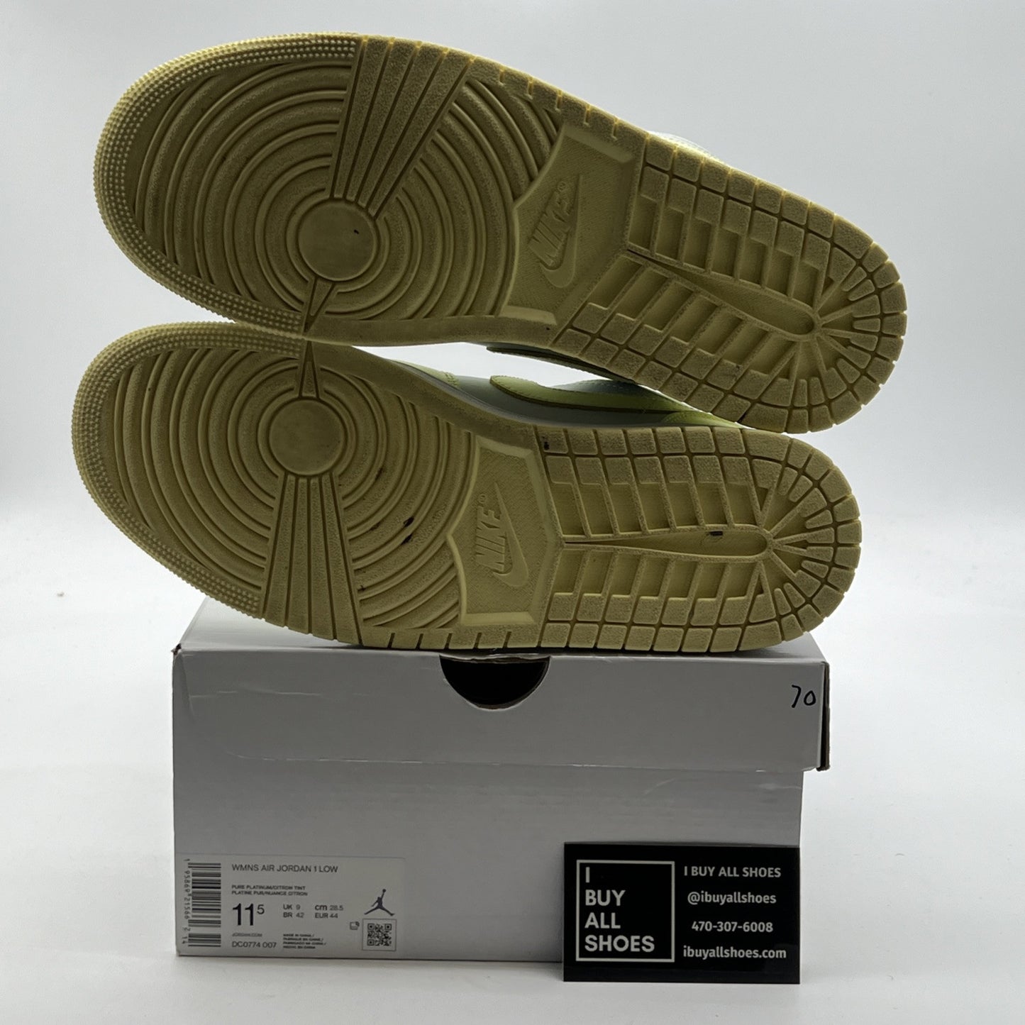 Size 11.5 - Nike Air Jordan 1 Low W Lemonade (DC0774-007)
