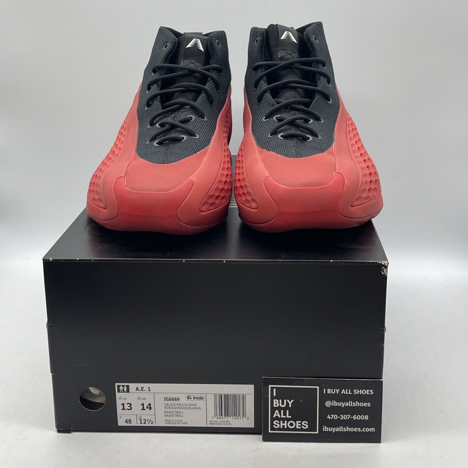 Size 13 - adidas AE 1 Pure Ruby Red Black White Suede (IG6669)