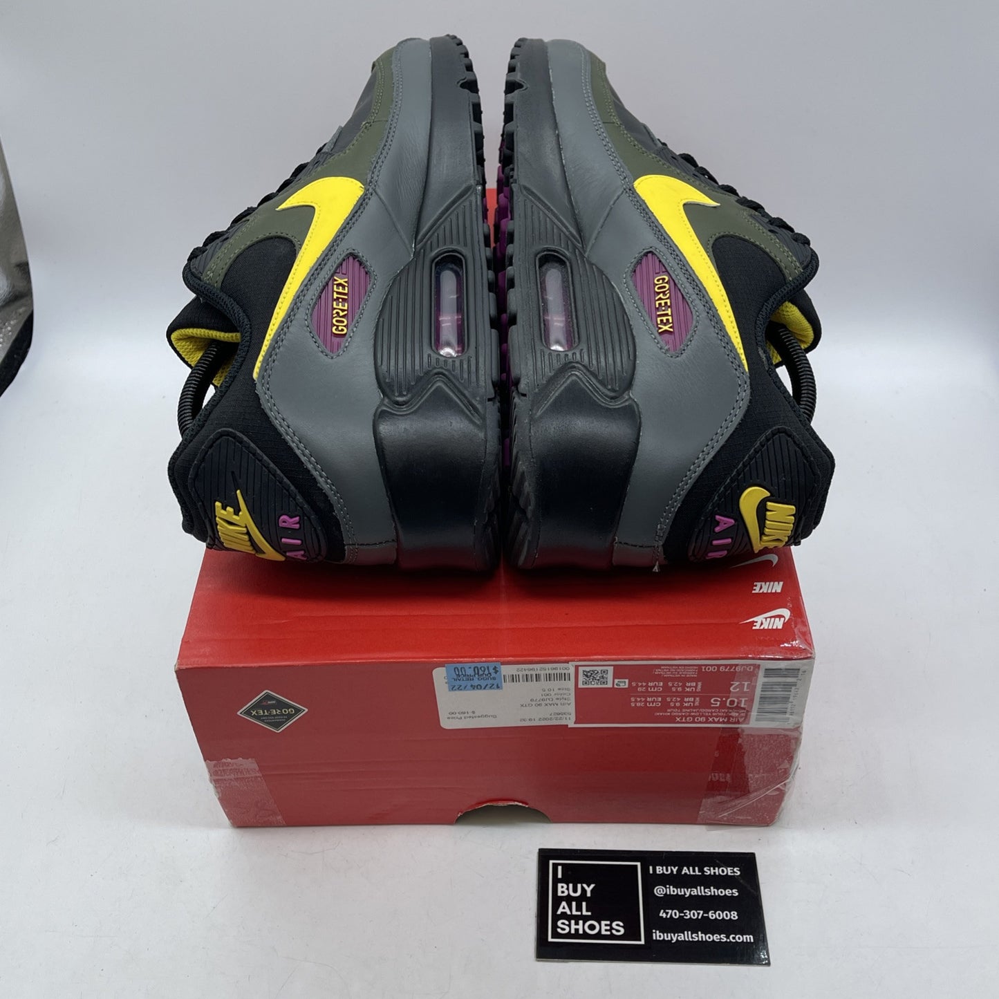 Size 10.5 - Nike Air Max 90 GORE-TEX Tour Yellow Cargo Khaki (DJ9779-001)