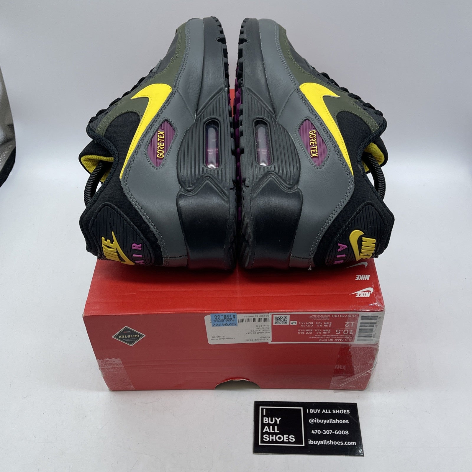 Size 10.5 - Nike Air Max 90 GORE-TEX Tour Yellow Cargo Khaki (DJ9779-001)