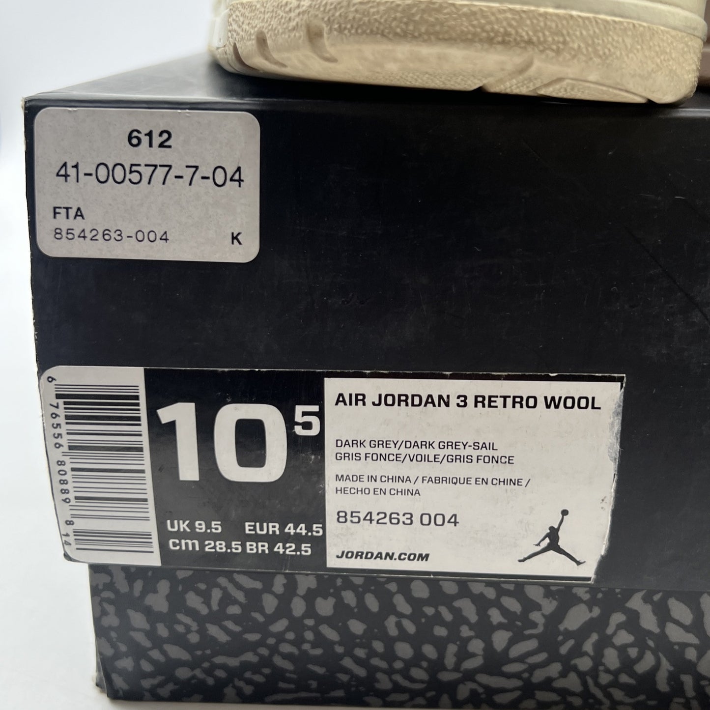 Size 10.5 - Air Jordan 3 Retro Wool (854263-004)
