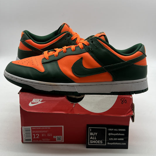 Size 12 - Nike Dunk Low Miami Hurricanes (DD1391-300)