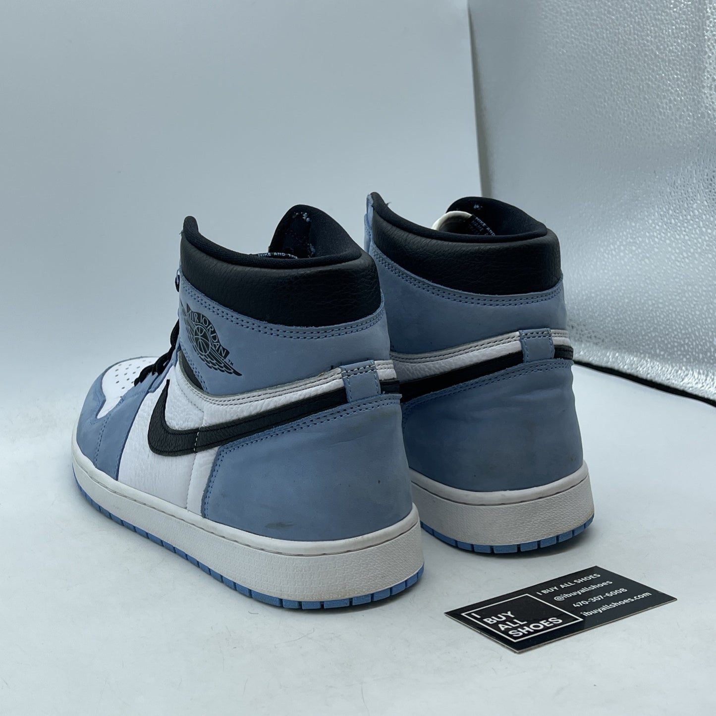 Size 13 - Jordan 1 Retro OG High University Blue White Suede Leather -555088-134