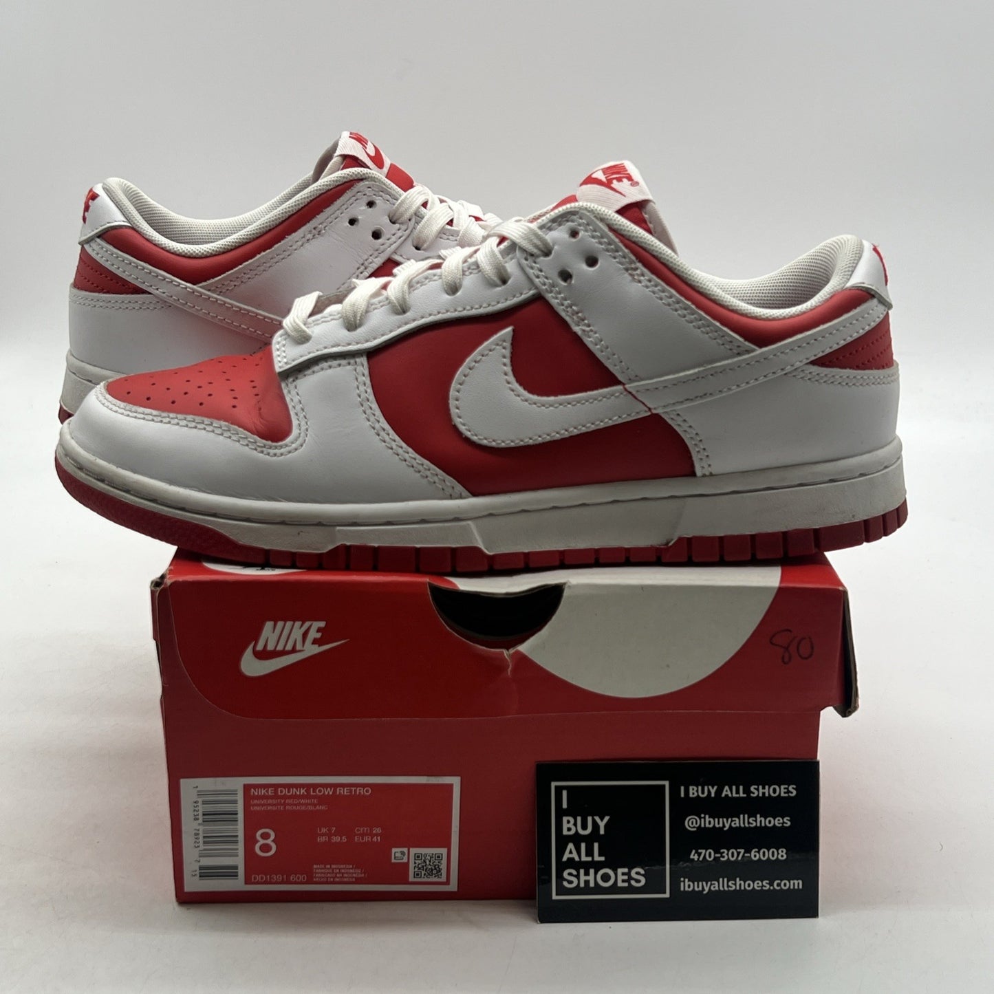 Size 8 - Nike Dunk Low Championship Red (DD1391-600)