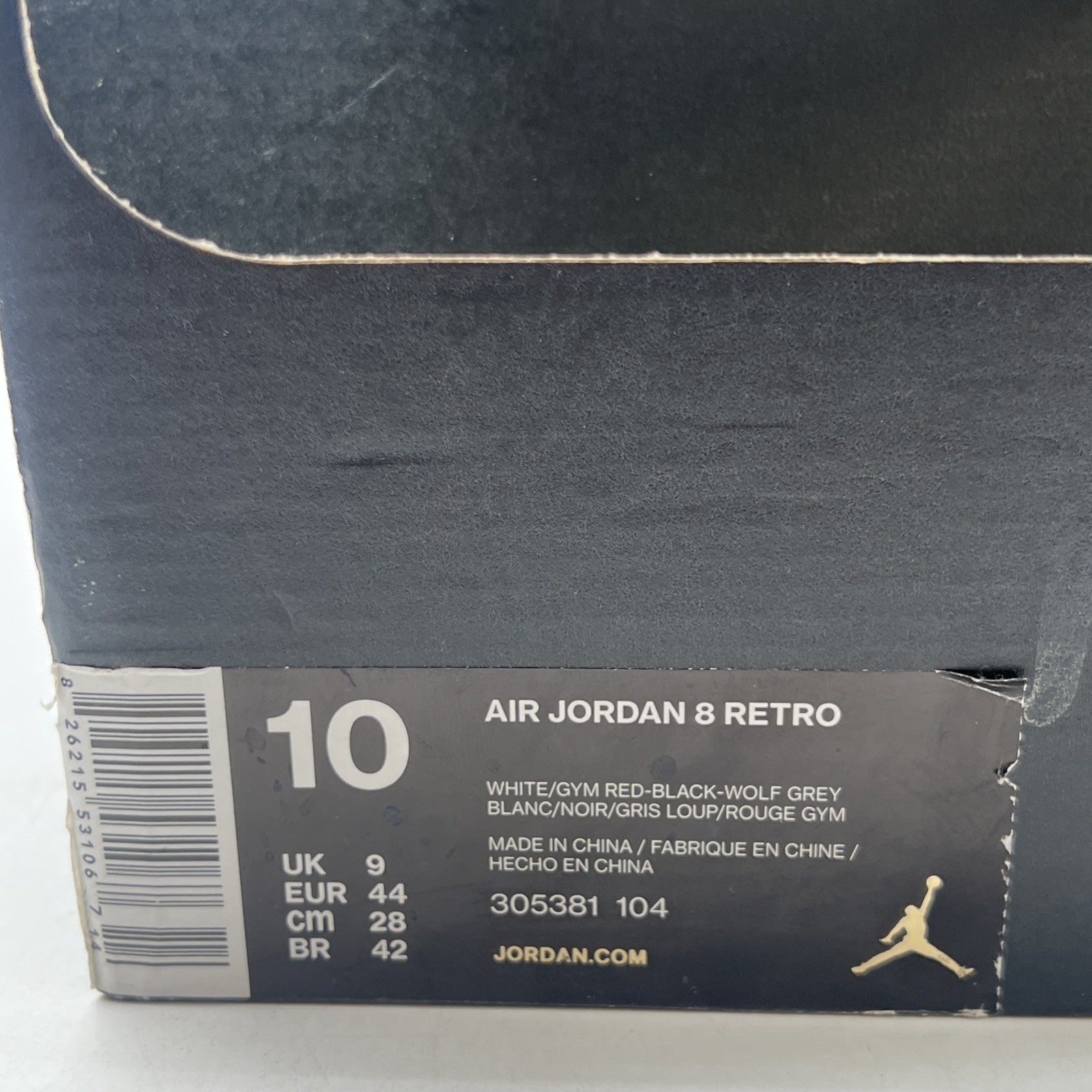 Size 10 - Air Jordan 8 Retro Alternate (305381-104)
