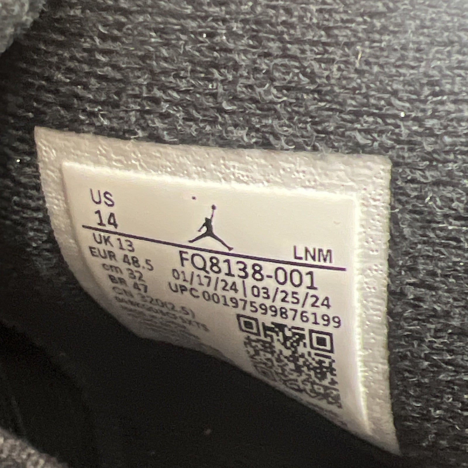 Size 14 - Air Jordan 4 Retro White Thunder (FQ8138-001)
