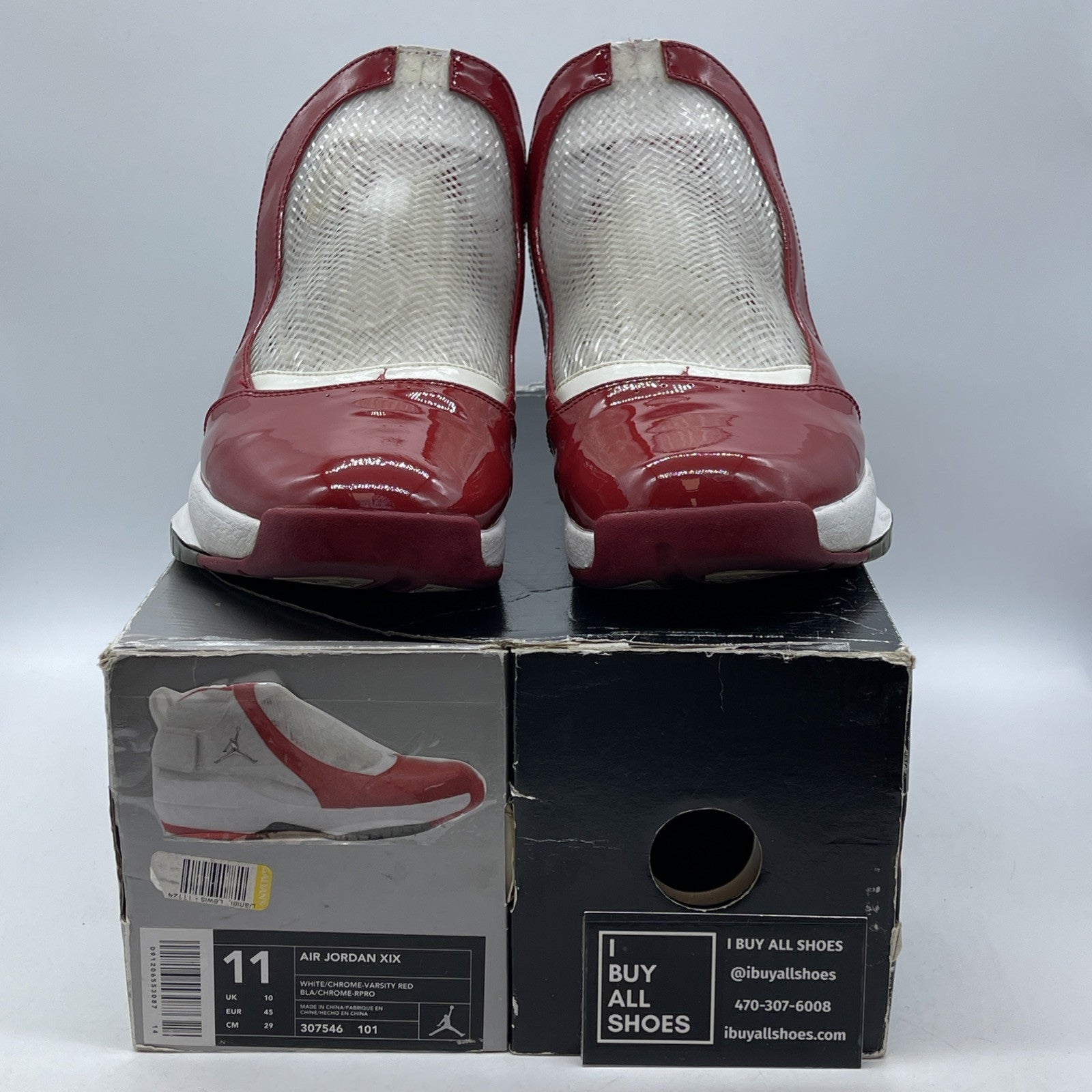 Size 11 - Air Jordan 19 OG Midwest Red White Leather (307546-101)
