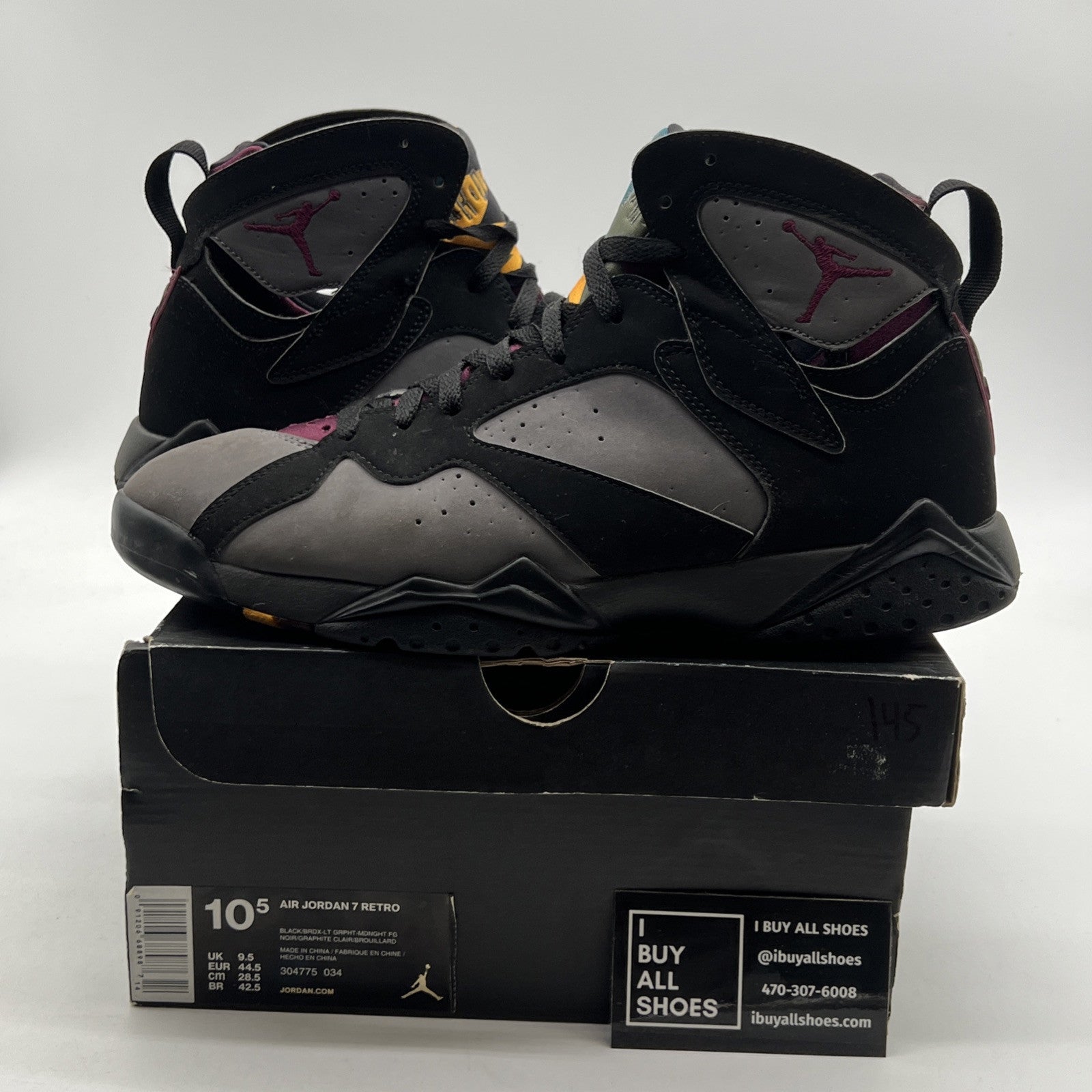 Size 10.5 - Air Jordan 7 Retro Bordeaux 2015 (304775-034)