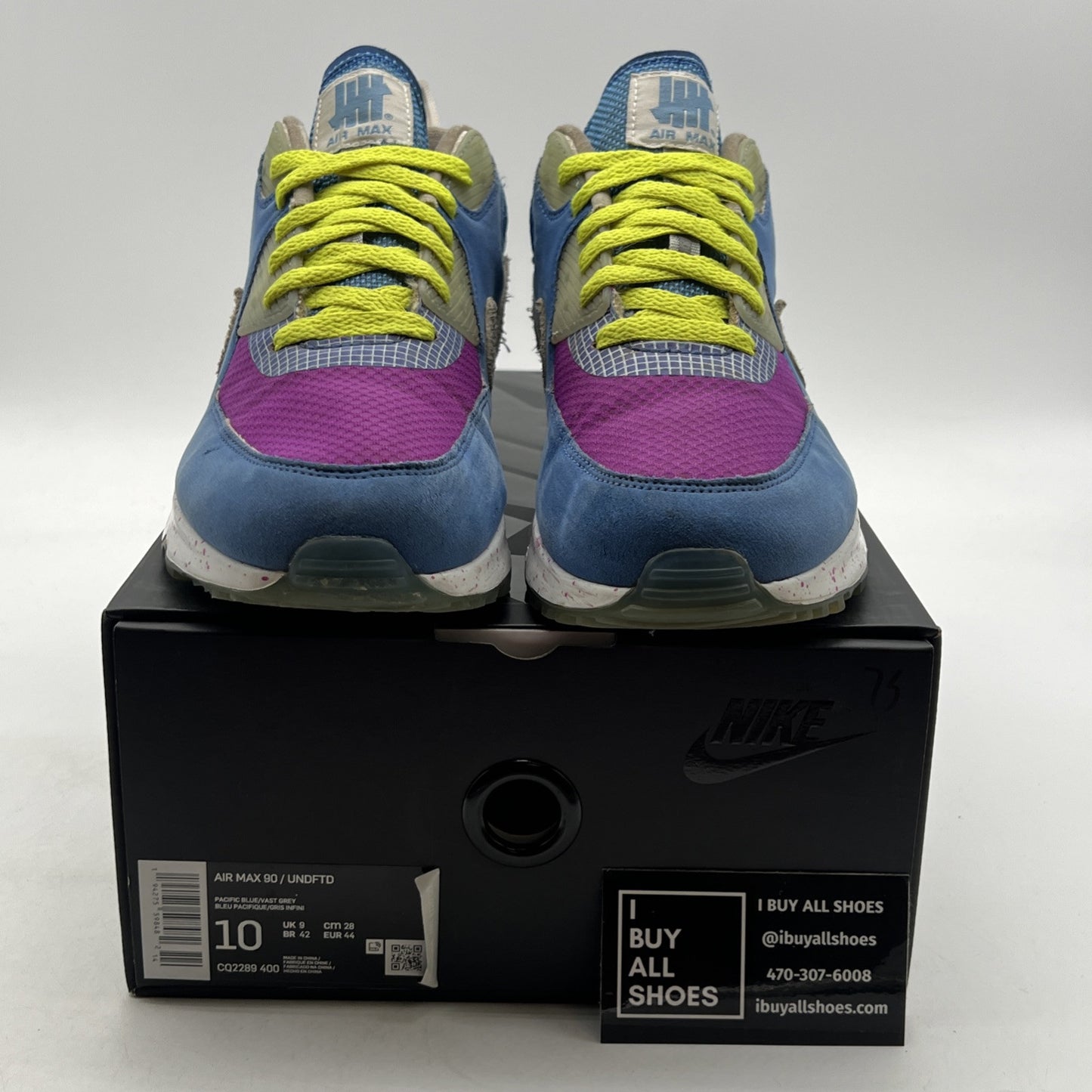 Size 10 - Nike Undefeated x Air Max 90 Pacific Blue (CQ2289-400)