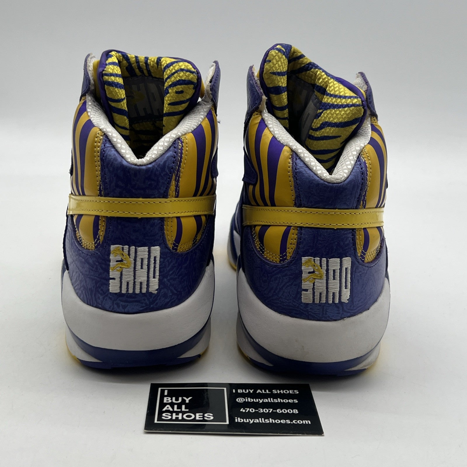Size 9 - Reebok The Pump Shaq Attaq LSU Lakers Purple Yellow