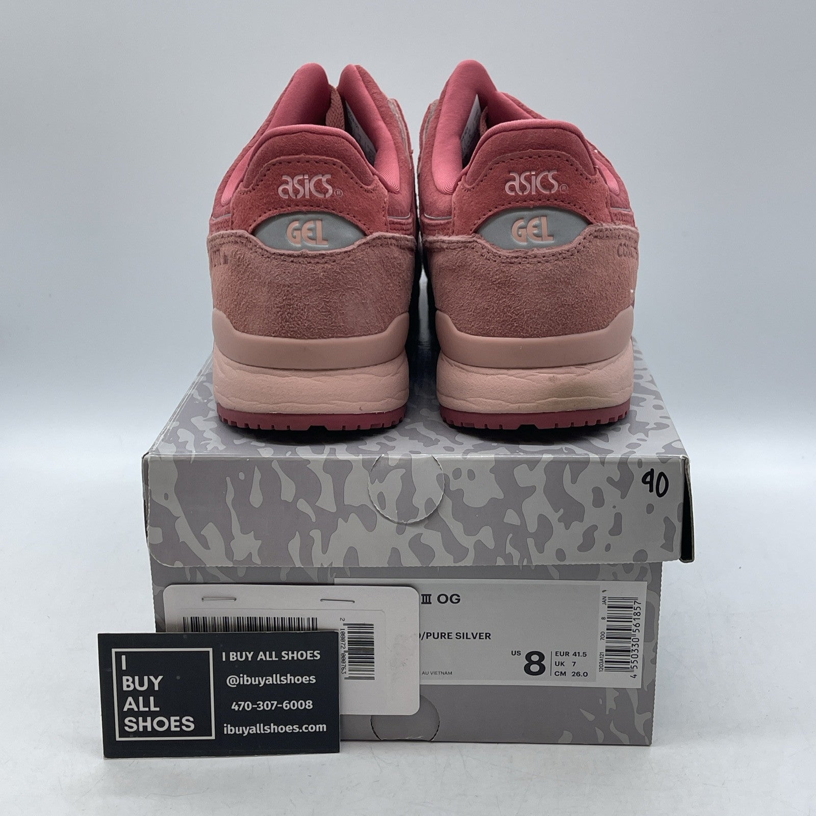 Size 8 - ASICS Concepts x Gel Lyte 3 Otoro Pink Grey Suede Leather (1203A121)
