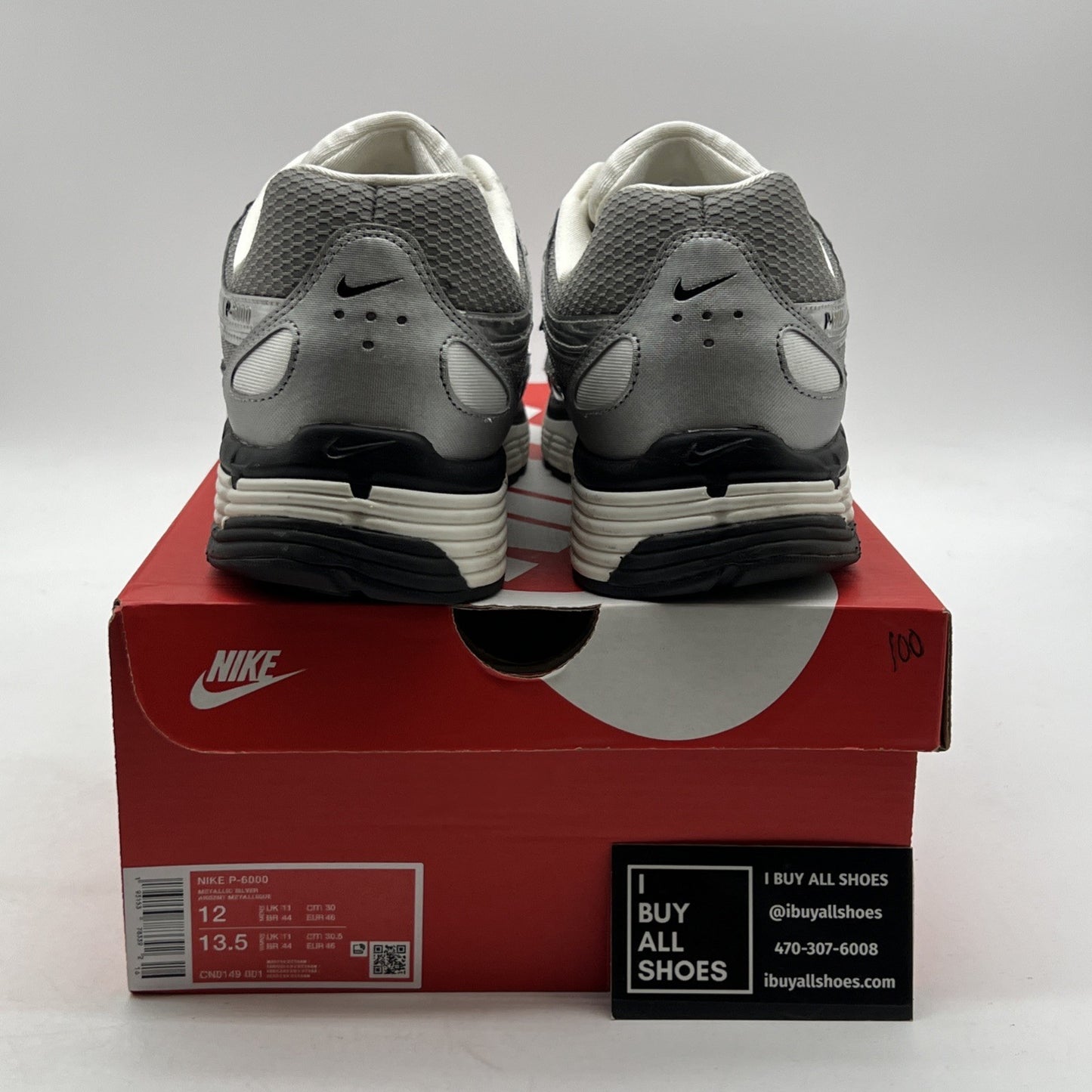 Size 12 - Nike P-6000 Metallic Silver (CN0149-001)