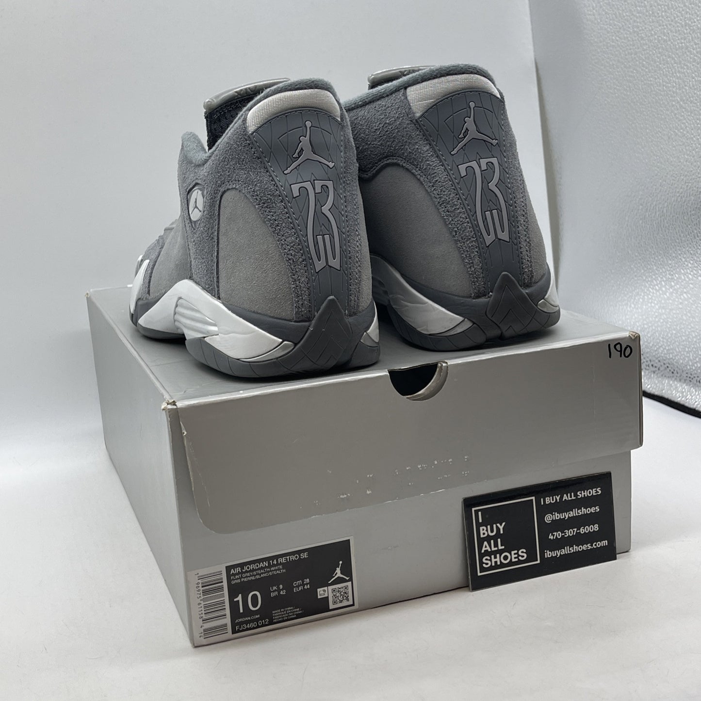 Size 10 -Air Jordan 14 Retro SE Mens Sz 13 Flight Grey Stealth White(FJ3460-012)