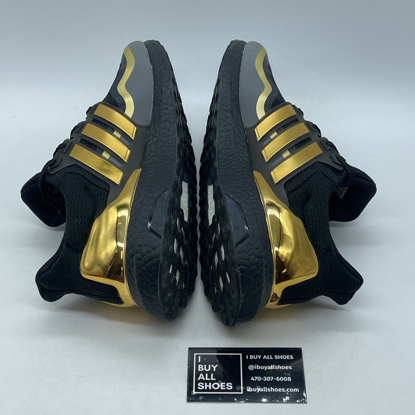 Size 10.5 - adidas UltraBoost Metallic Gold Black Suede (EG8102)
