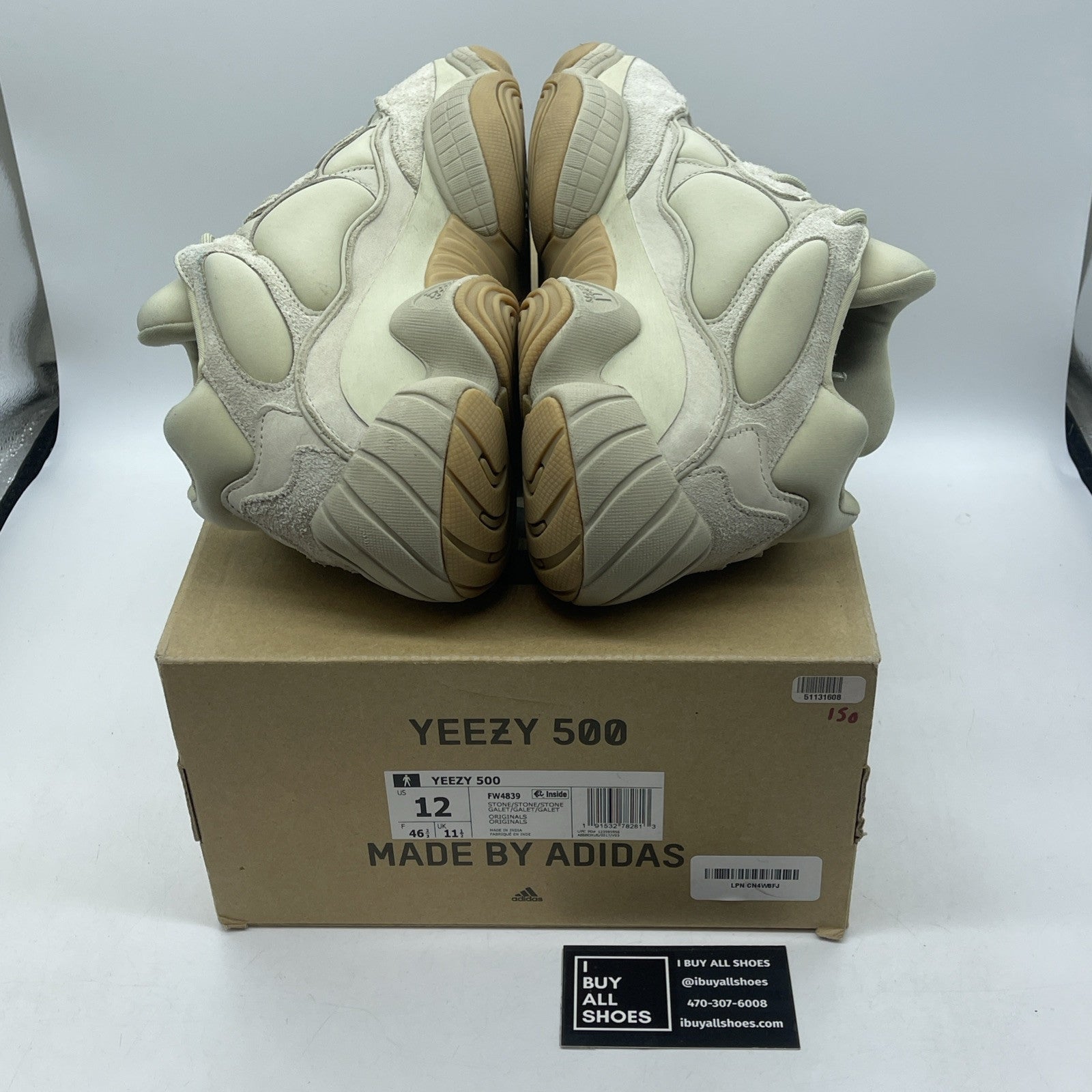 Size 12 - adidas Yeezy 500 Stone Tan Brown Suede Leather (FW4839)