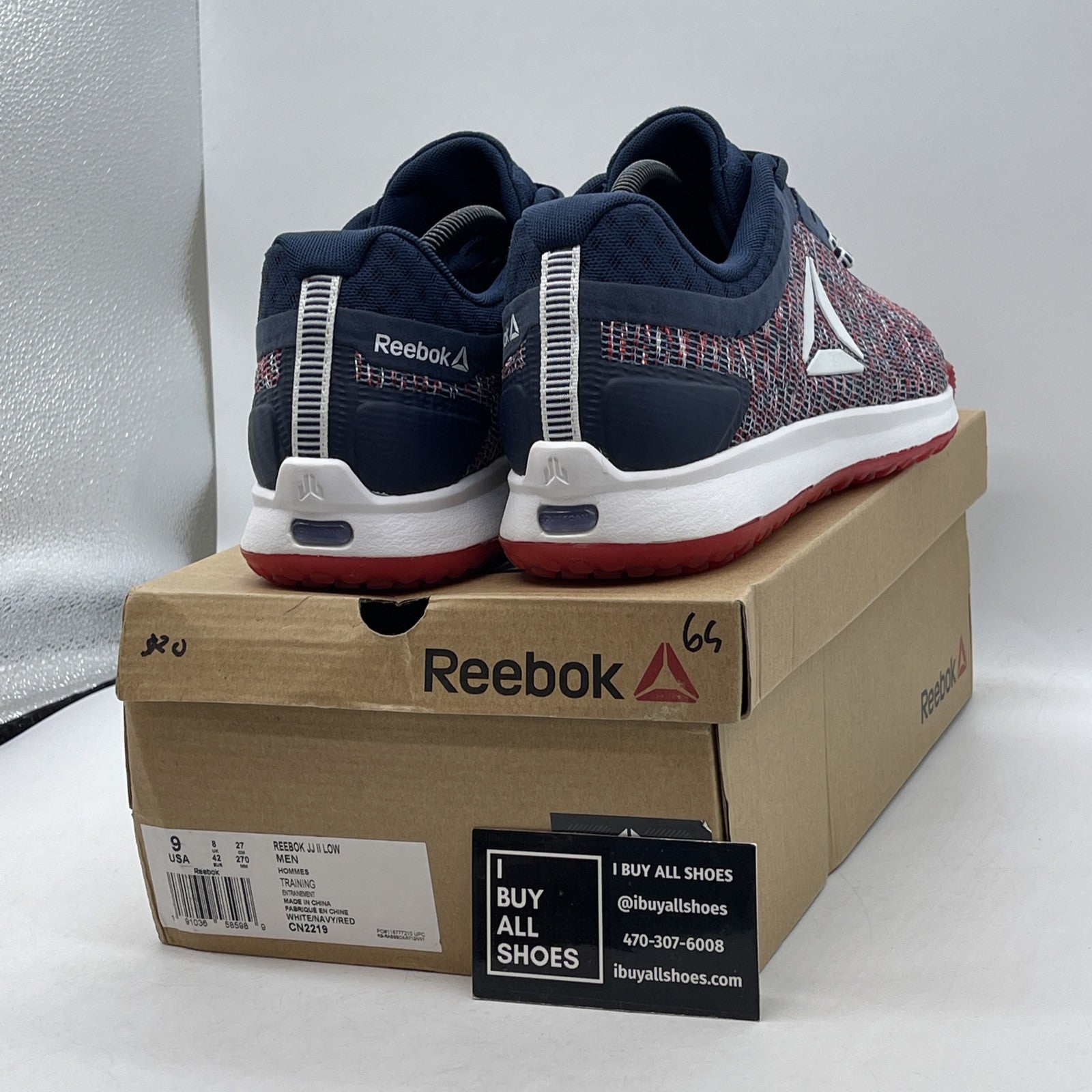 Size 9 - Reebok JJ 2 Low Multi-Color Blue Res White Suede Leather (CN2219)