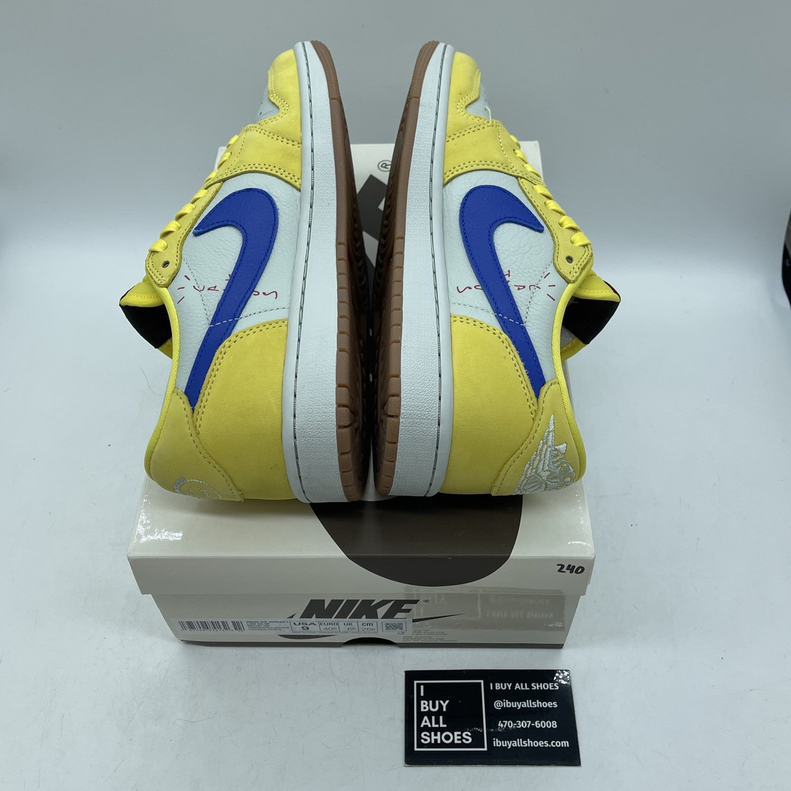 Size 9W - Travis Scott x Air Jordan 1 Retro OG SP Low Canary Suede (DZ4137-700)