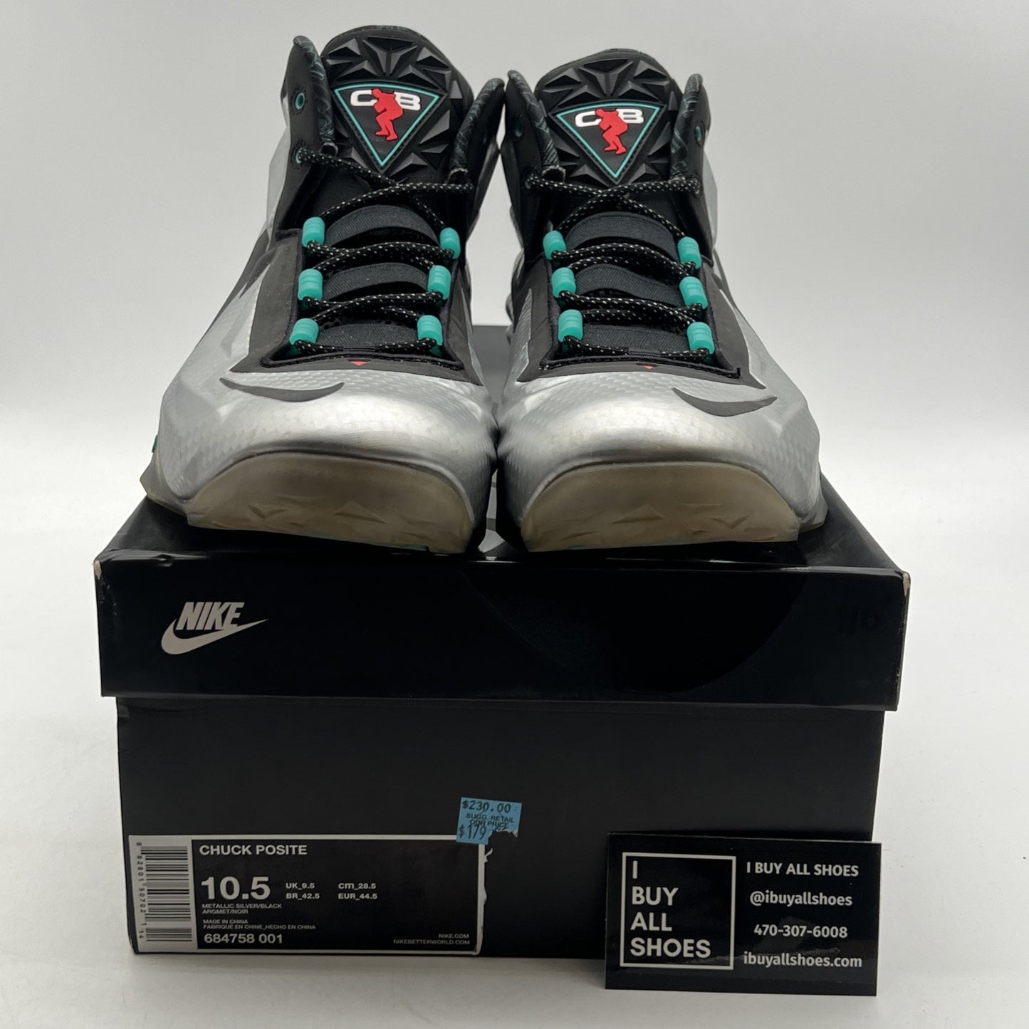 Size 10.5 - Nike Chuck Posite Metallic Silver (684758-001)