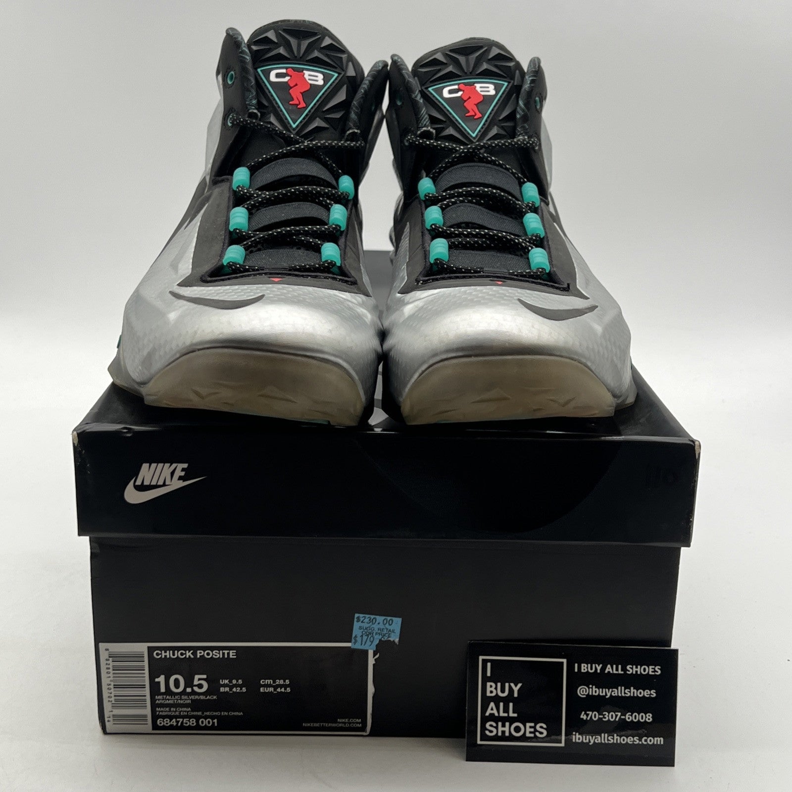Size 10.5 - Nike Chuck Posite Metallic Silver (684758-001)