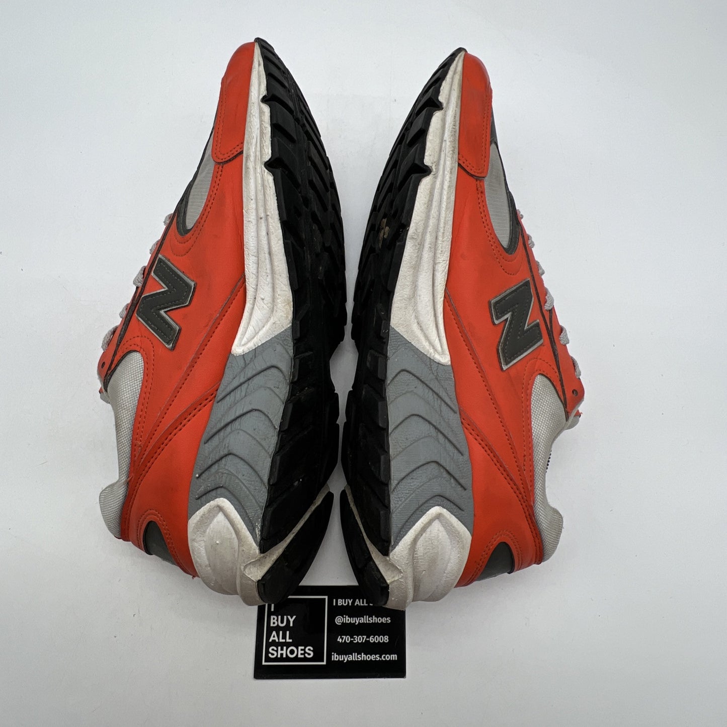 Size 11.5 - New Balance 990V4 Made in USA Low Mahogany Orange Grey - (M489OS)