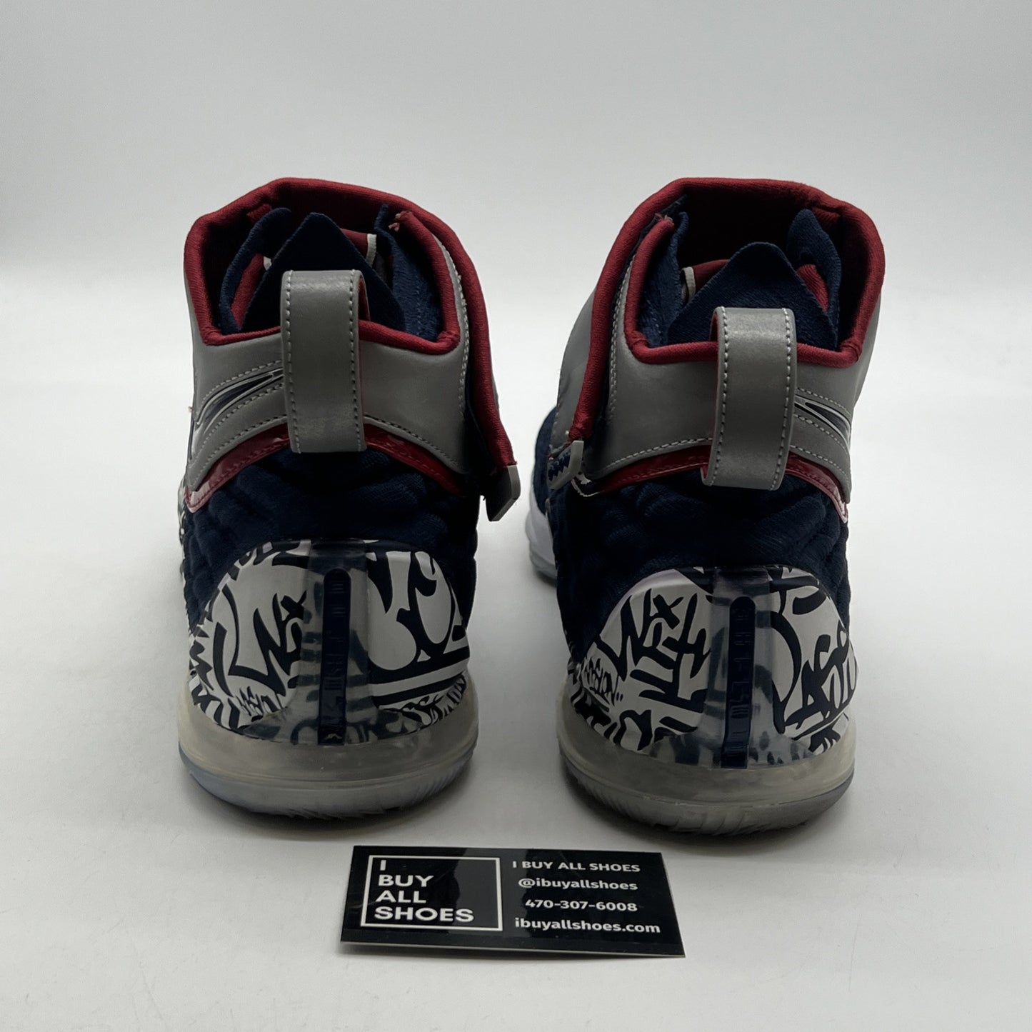 Size 11.5 - Nike LeBron 17 LeBron 4 Cold Blue Graffiti (CT6047-400)