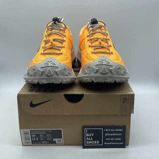 Size 10 - Nike ACG Mountain Fly 2 Low Laser Orange White Suede (DV7903-800)