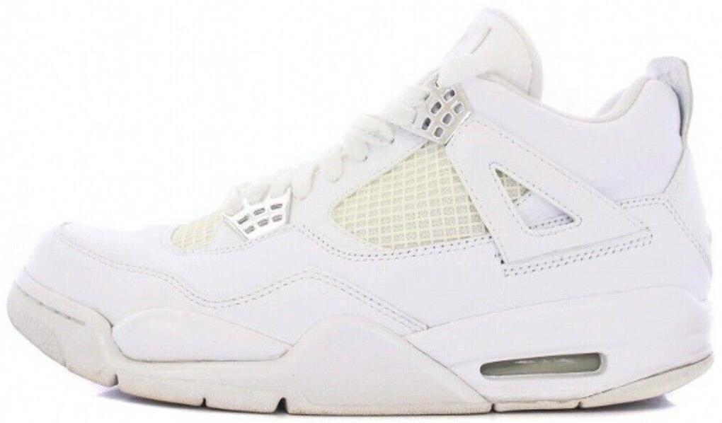 Size 9 - Air Jordan 4 Retro 25th Silver Anniversary White Leather (408202-101)
