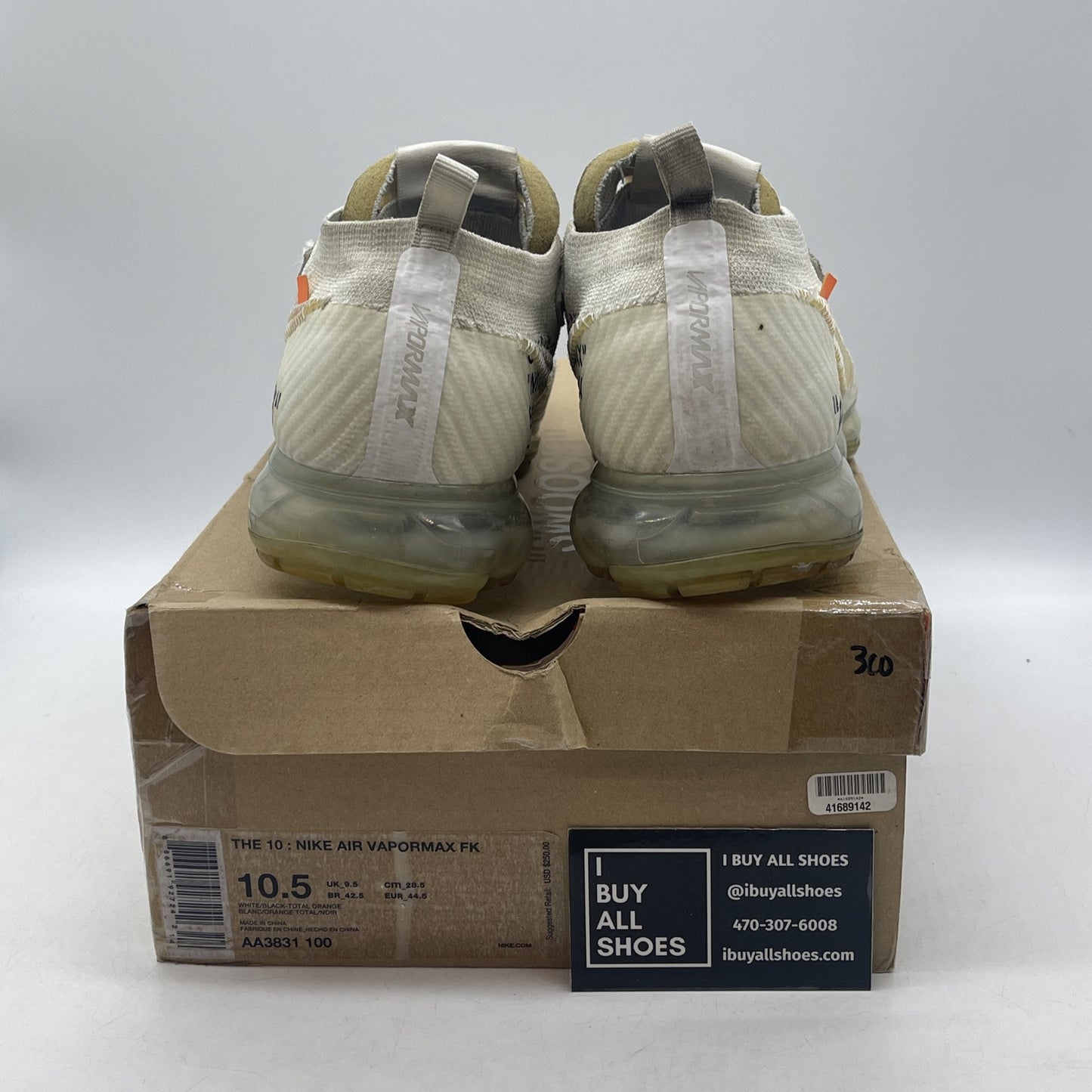 Size 10.5 - Nike Off-White x Air VaporMax Part 2 White Suede (AA3831-100)