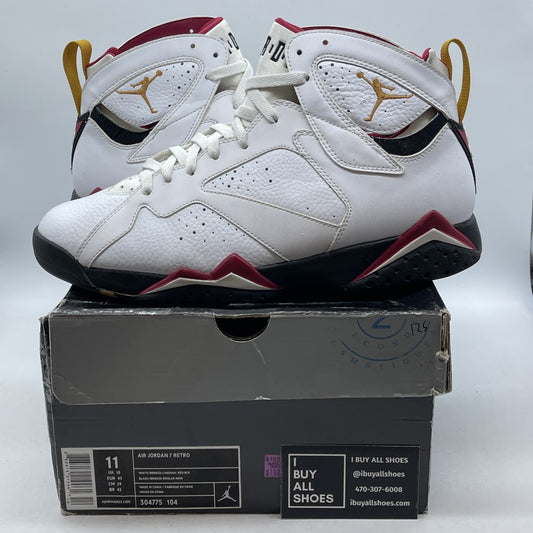 Size 11 - Air Jordan 7 Retro 2011 Cardinal White Black Red Leather (304775-104)
