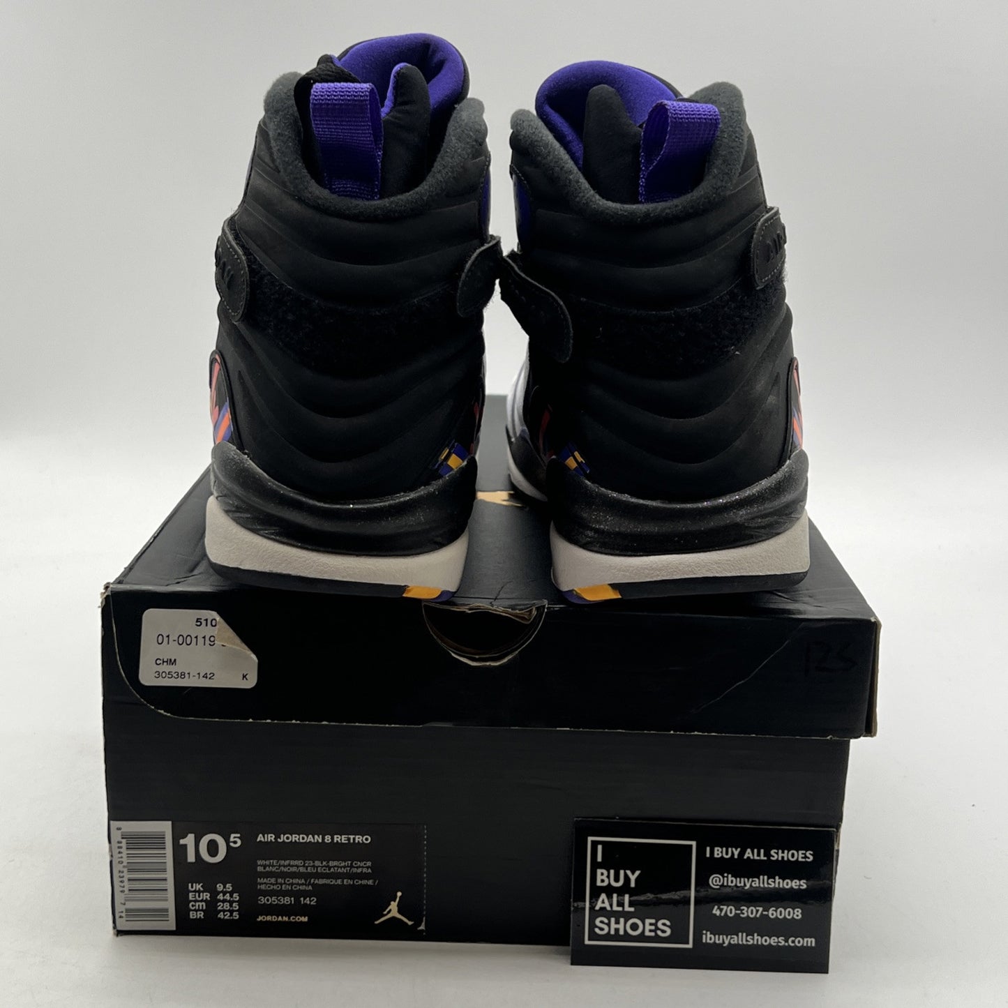 Size 10.5 - Air Jordan 8 Three-Peat (305381-142)