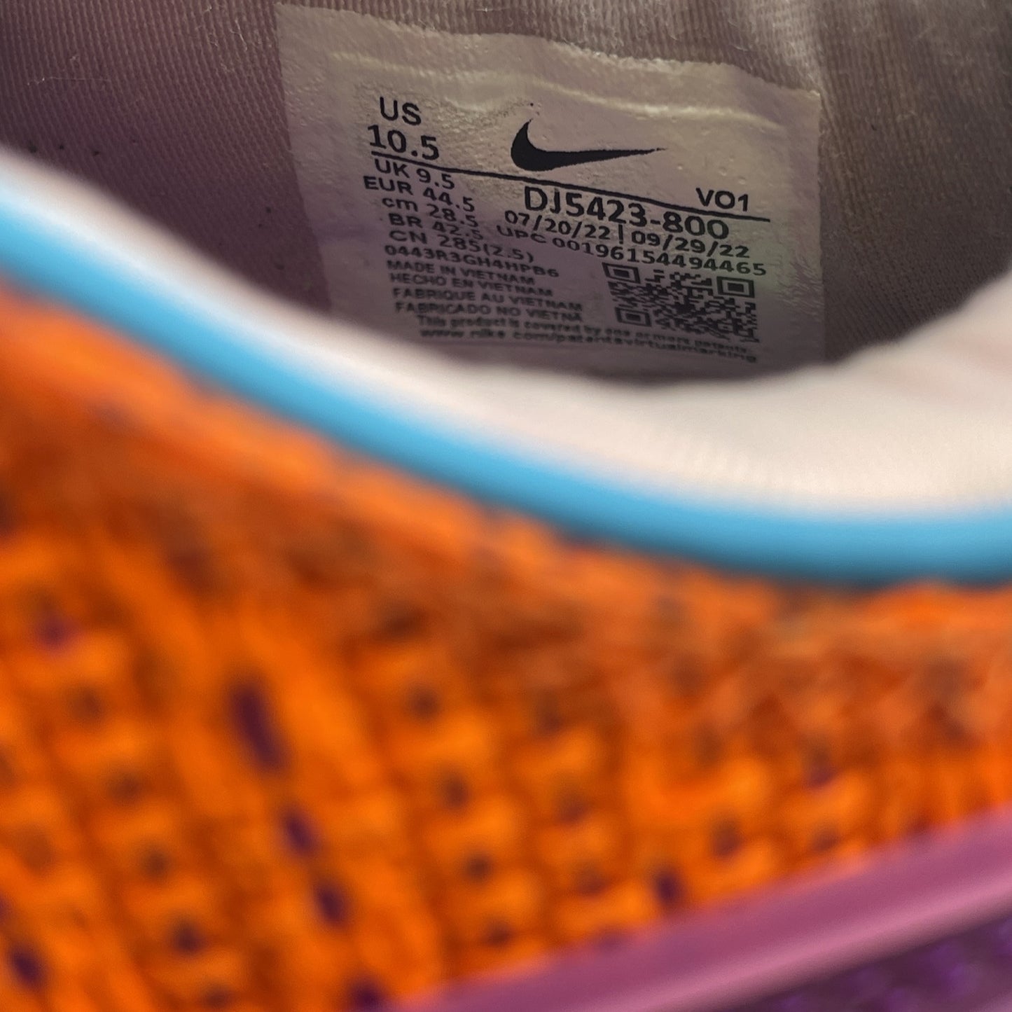 Size 10.5 - Nike LeBron 20 Chosen 1 Orange Purple Suede Leather (DJ5423-800)