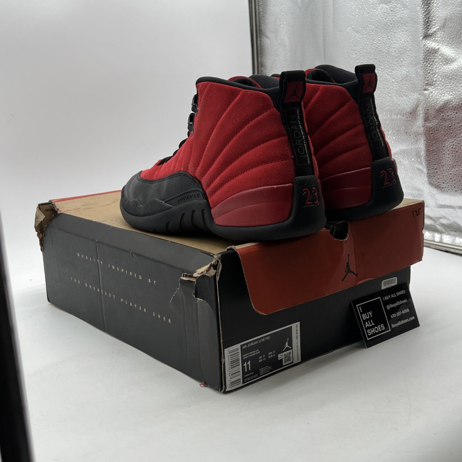 Size 11 - Air Jordan 12 Retro Reverse Flu Game 2020 (CT8013-602)