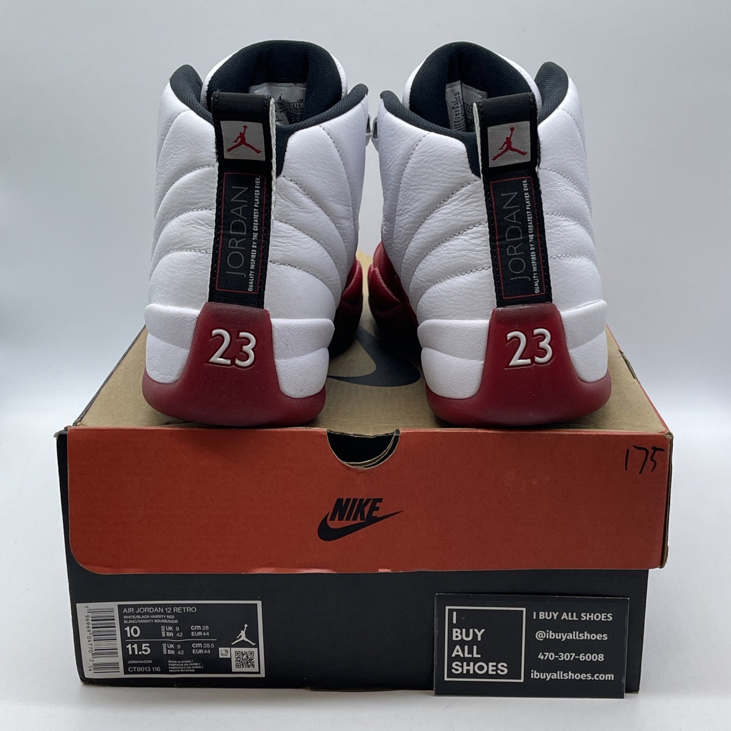 Size 10 - Jordan 12 Retro 2023 Mid Cherry Red White Leather (CT8013-116)