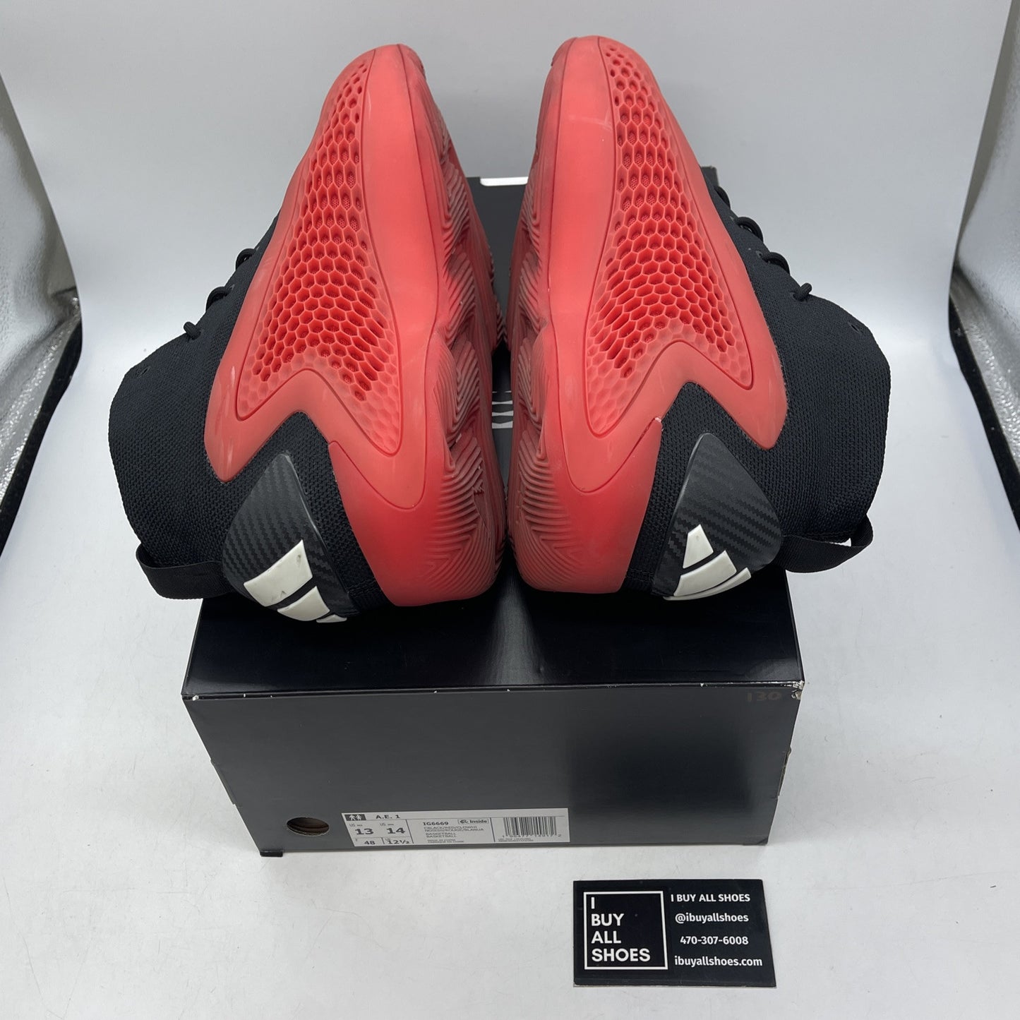 Size 13 - adidas AE 1 Pure Ruby Red Black White Suede (IG6669)