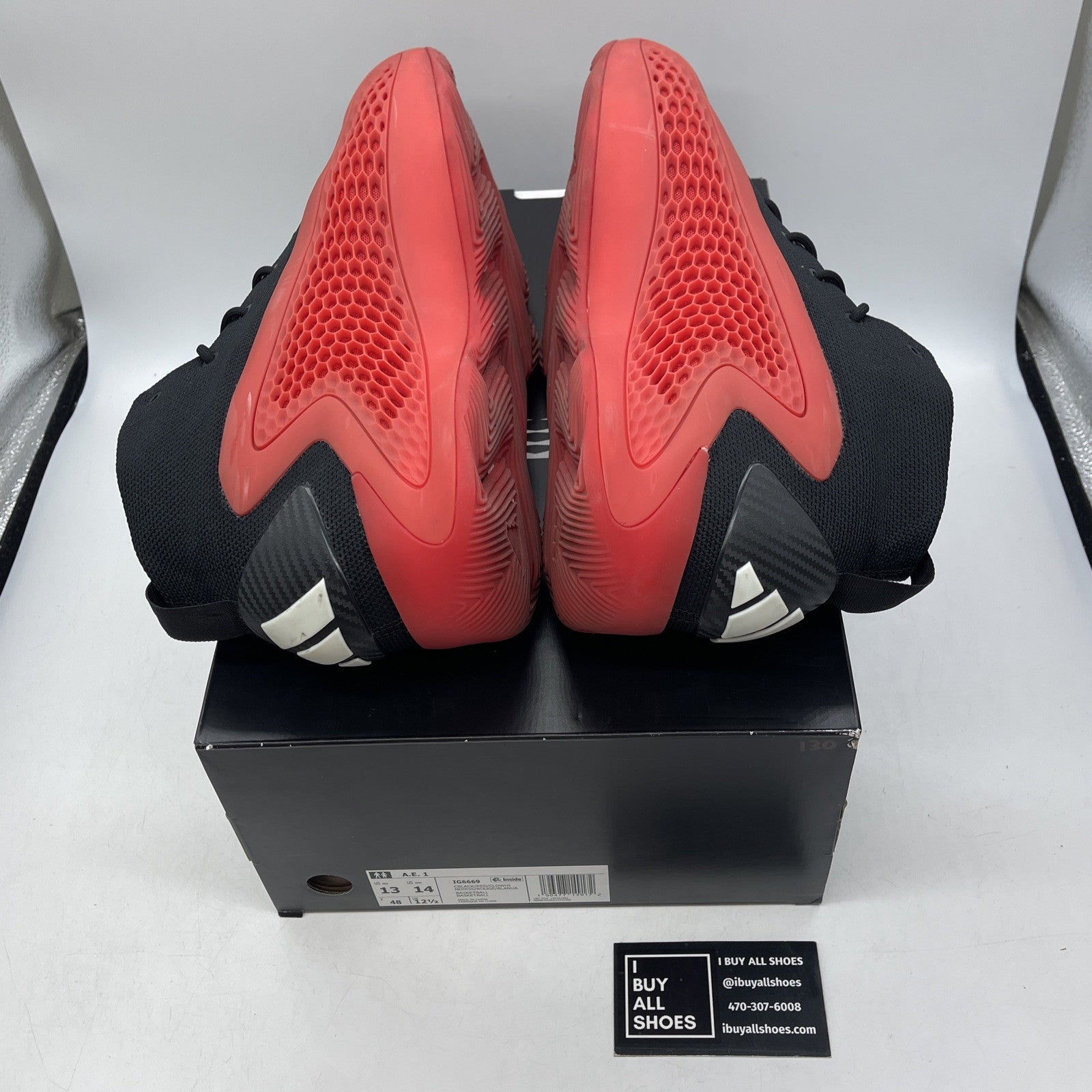 Size 13 - adidas AE 1 Pure Ruby Red Black White Suede (IG6669)