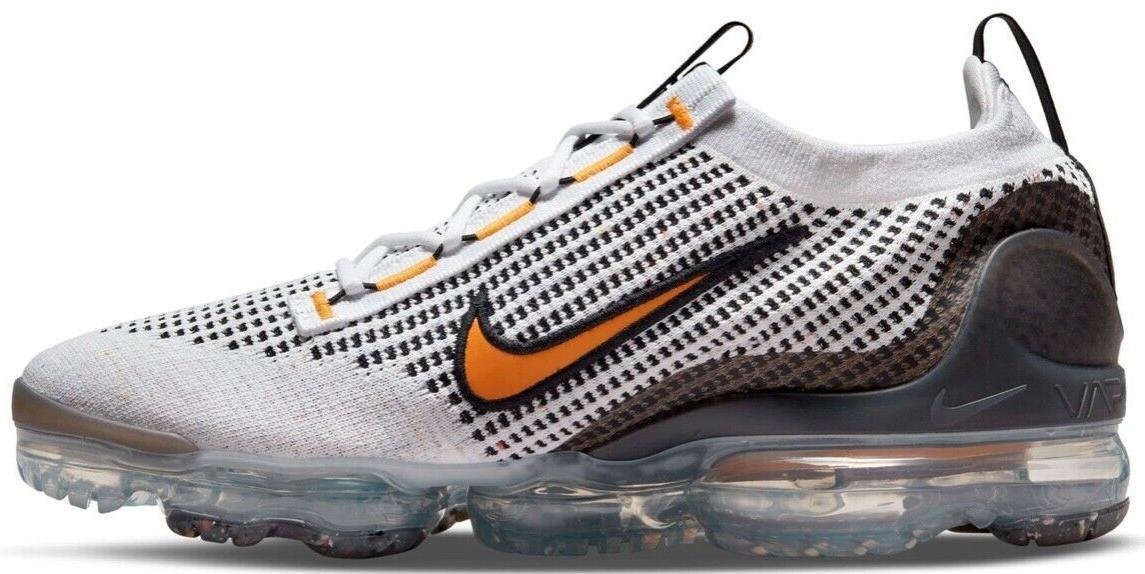 Size 11.5 - Nike Air VaporMax 2021 Flyknit White Kumquat Suede (DM0025-101)