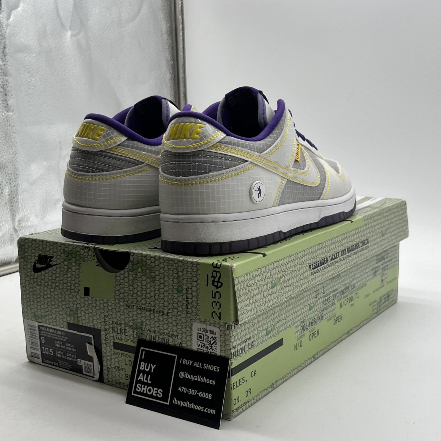 Size 9 - Nike Union LA x Dunk Low Passport Pack - Court Purple (DJ9549-500)