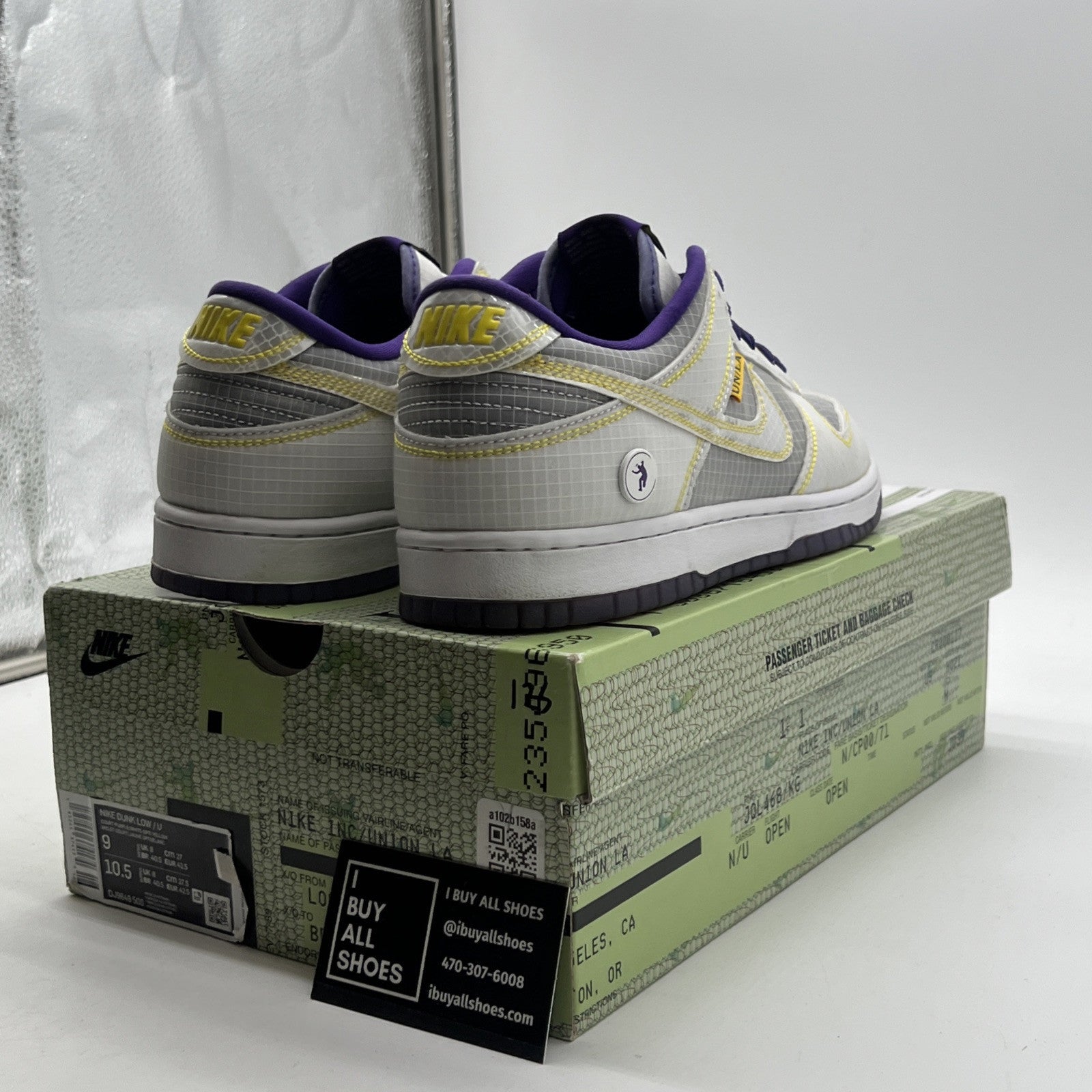 Size 9 - Nike Union LA x Dunk Low Passport Pack - Court Purple (DJ9549-500)