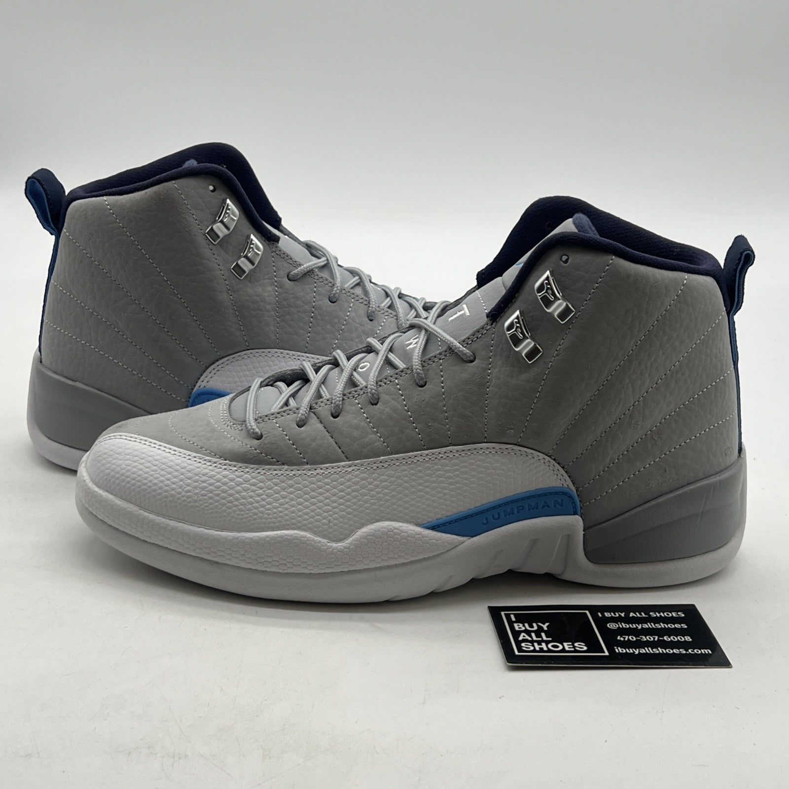 Size 10 - Air Jordan 12 Retro Grey University Blue (130690-007)