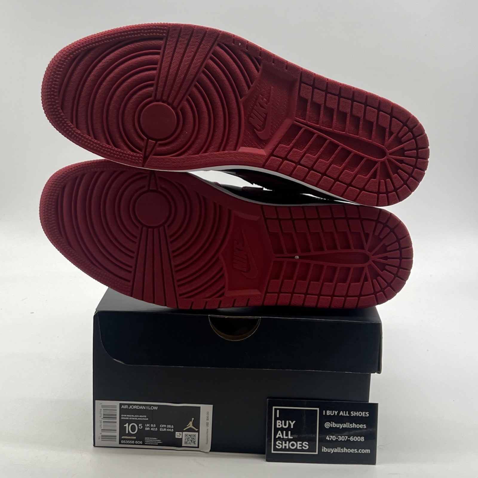 Size 10.5 - Air Jordan 1 Low Reverse Bred (553558-606)