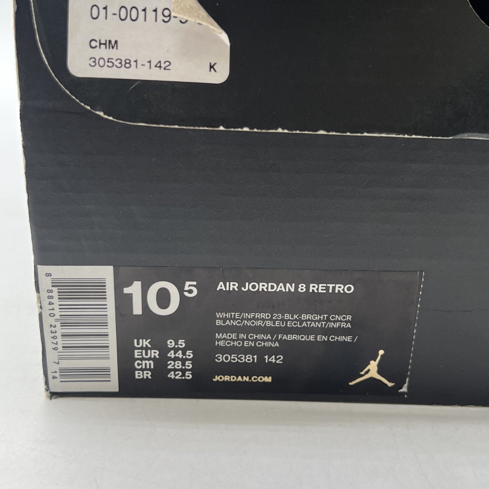 Size 10.5 - Air Jordan 8 Three-Peat (305381-142)
