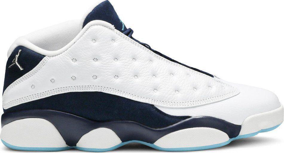 Size 9 - Air Jordan 13 Low Hornets Blue White Suede Leather (310810-107)