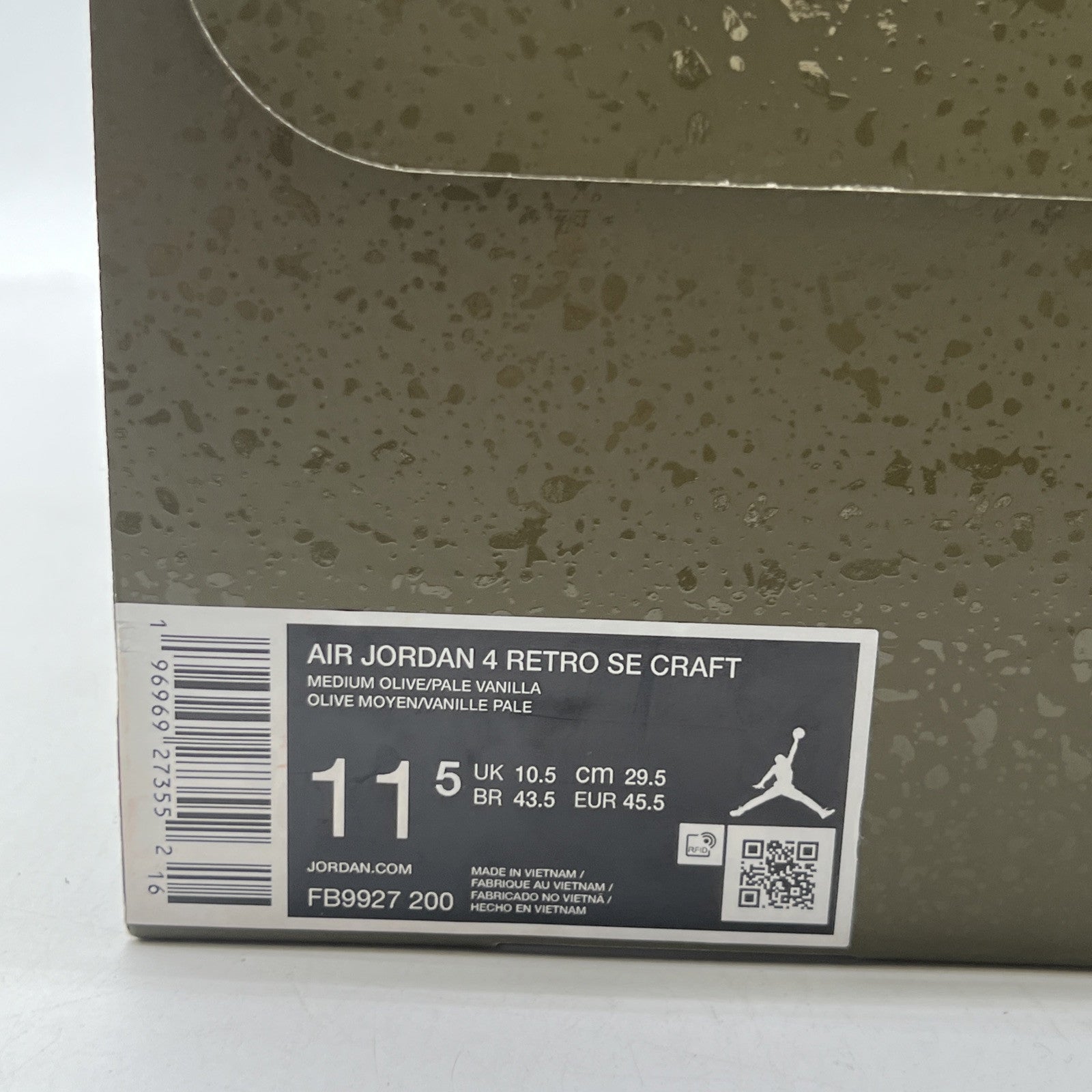 Size 11.5 - Air Jordan 4 SE Retro Low Craft - Olive (FB9927-200)